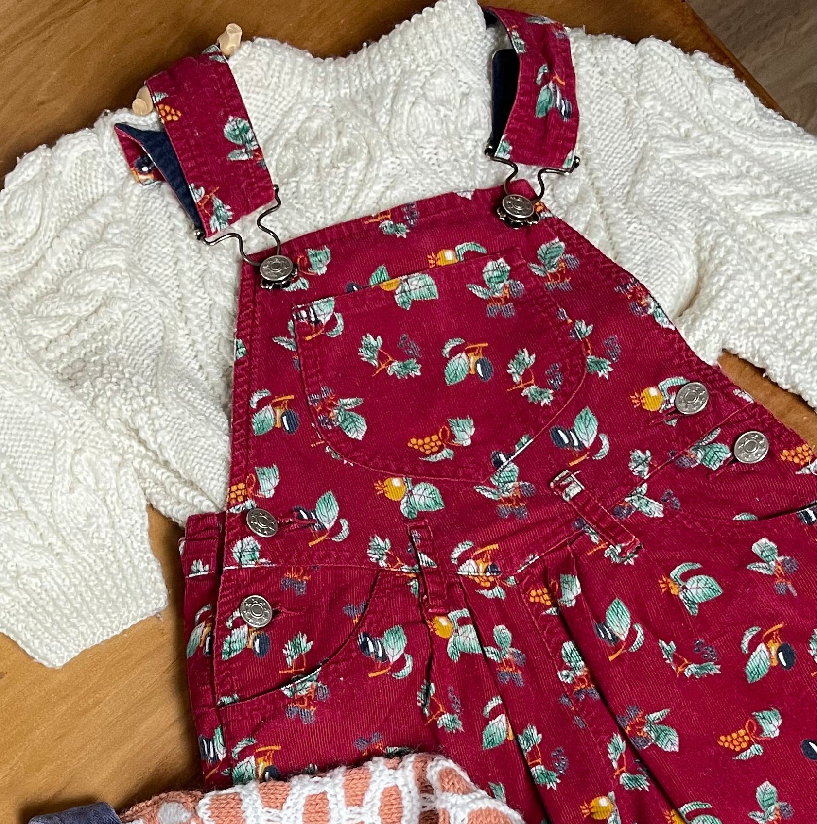 Salopette velours vintage 2 ans