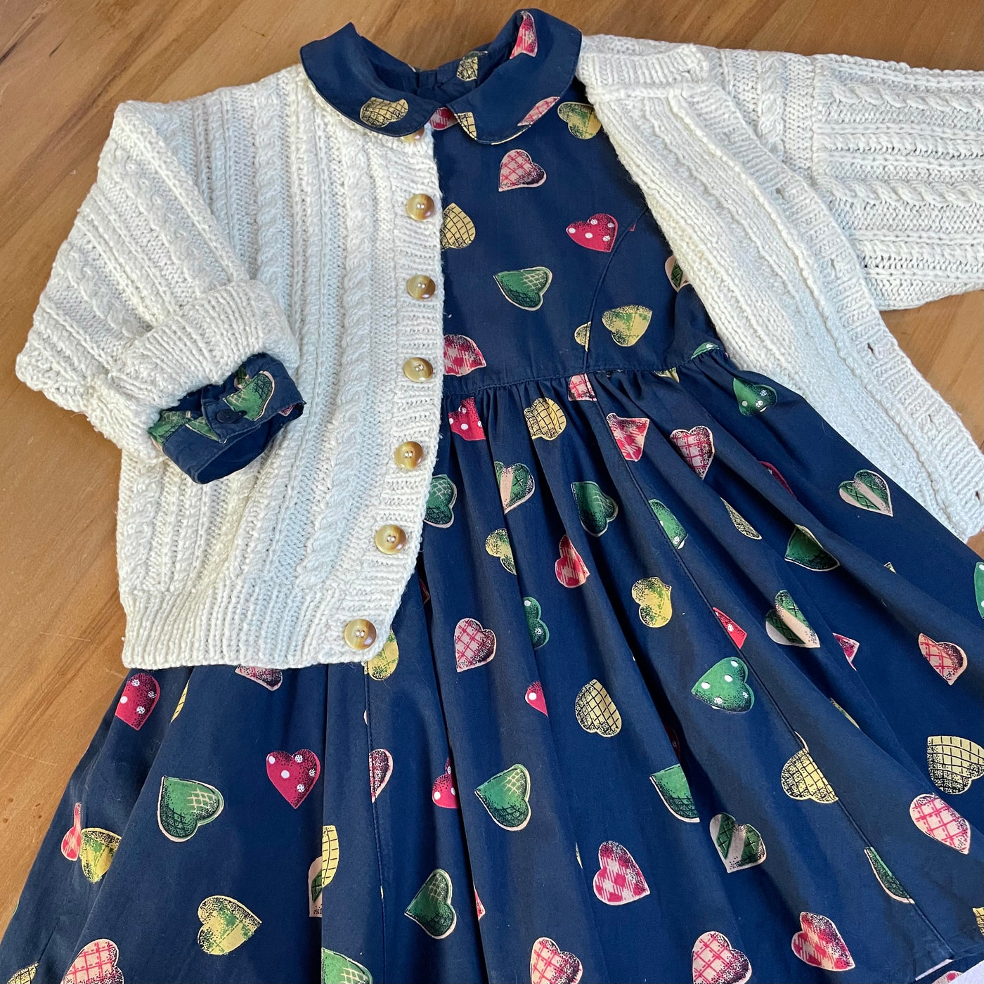 Robe coeurs Catimini vintage 2 ans