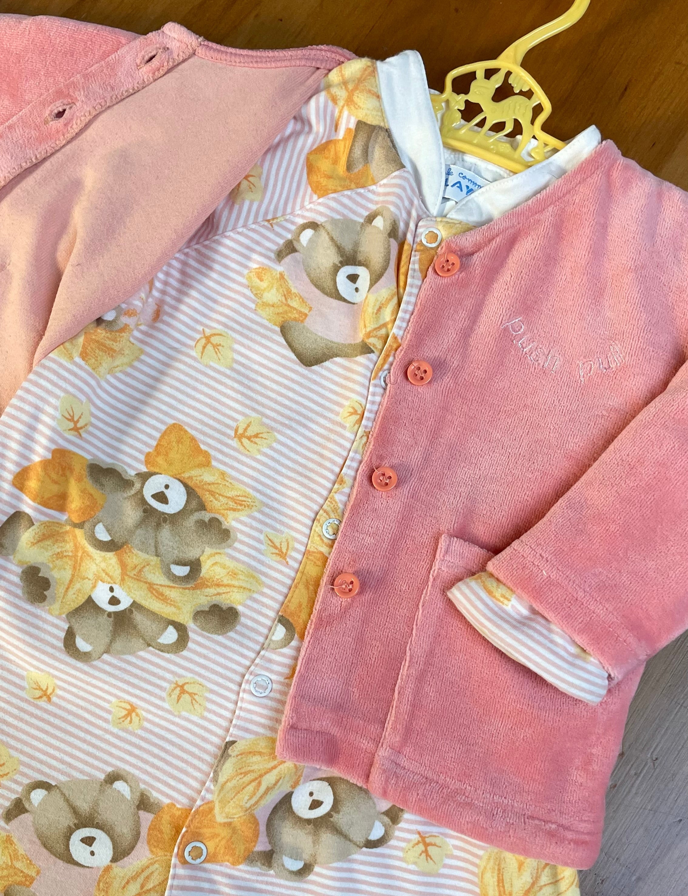 Gilet vintage velours 12 mois