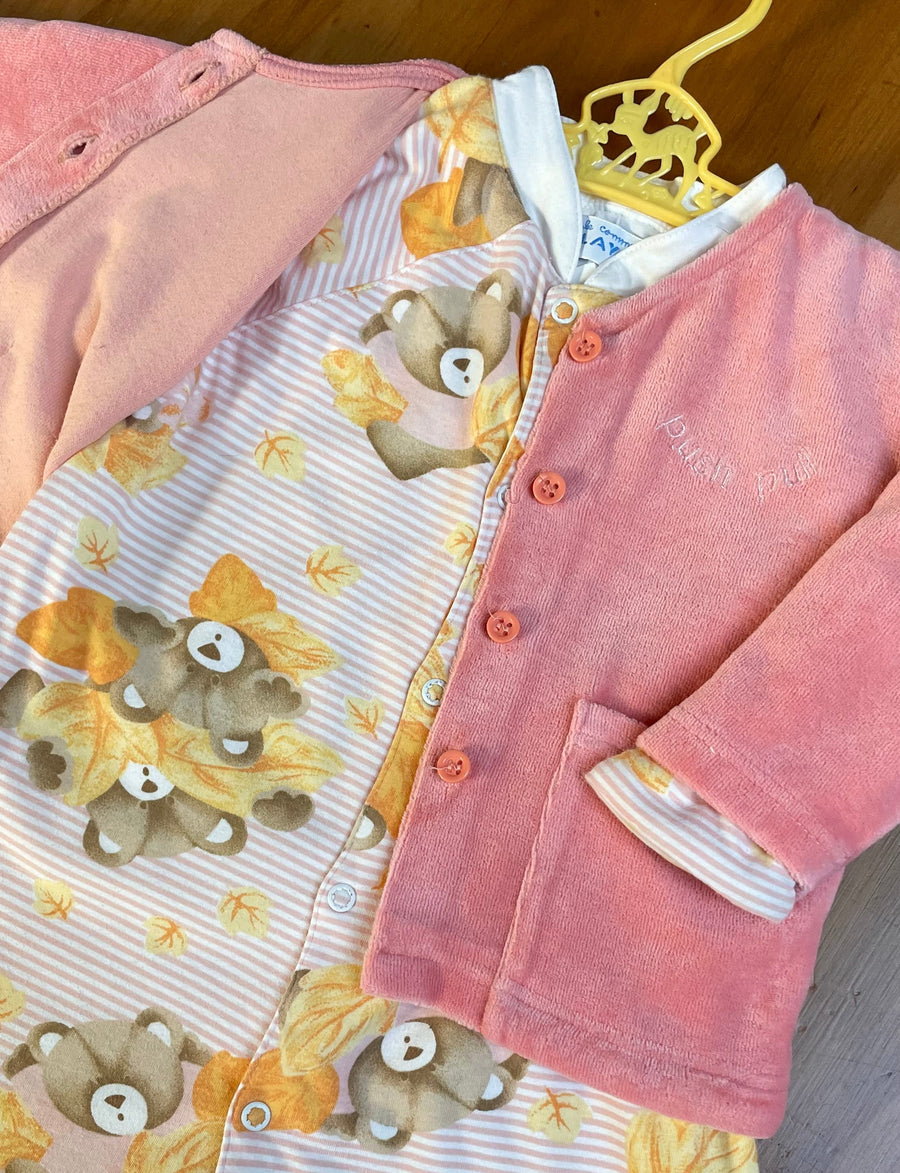 Gilet vintage velours 12 mois