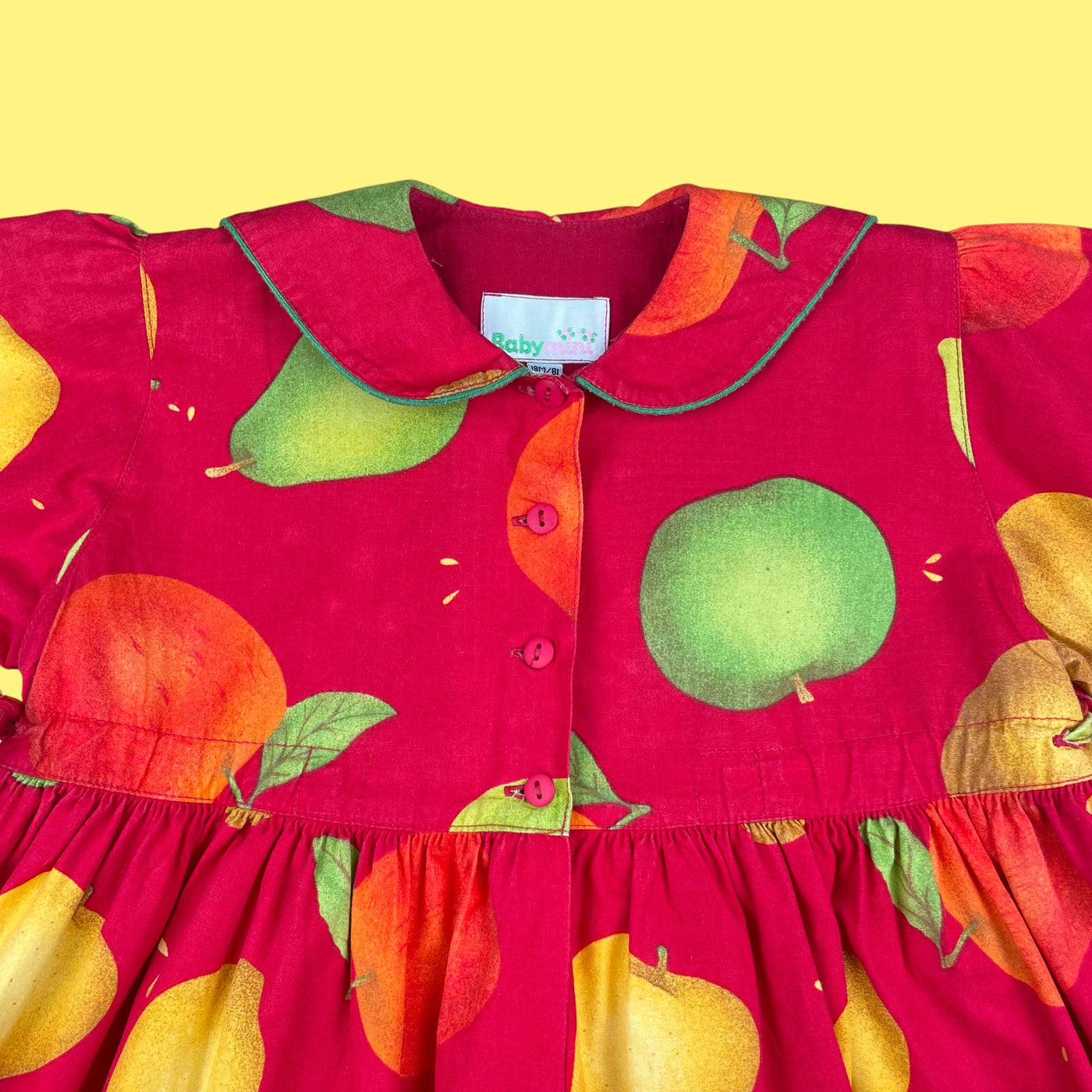 Robe pommes vintage 18 mois