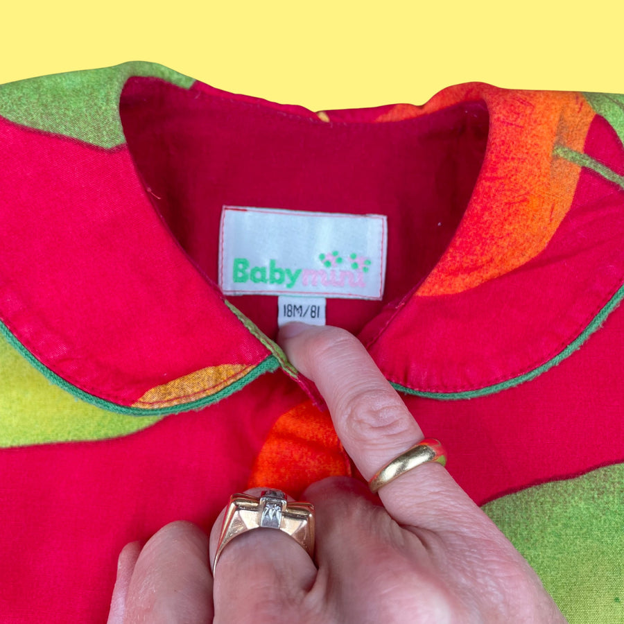 Robe pommes vintage 18 mois