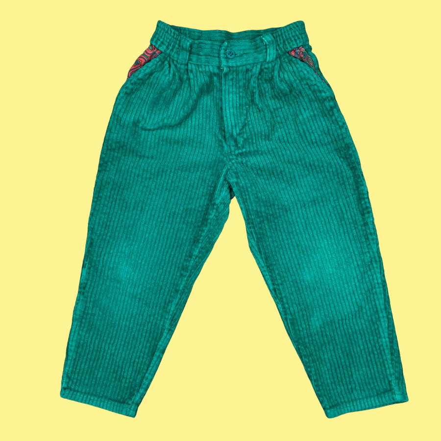 Pantalon velours vert 5 ans