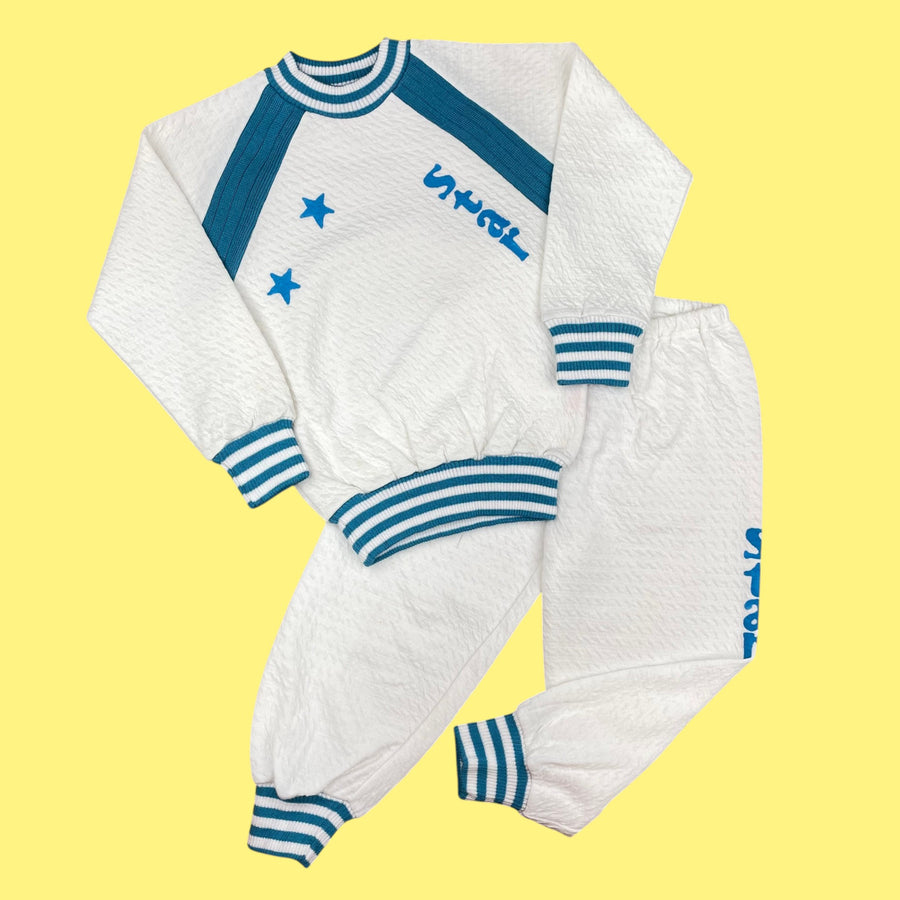 Ensemble deadstock bicolore vintage 12 mois et 18 mois