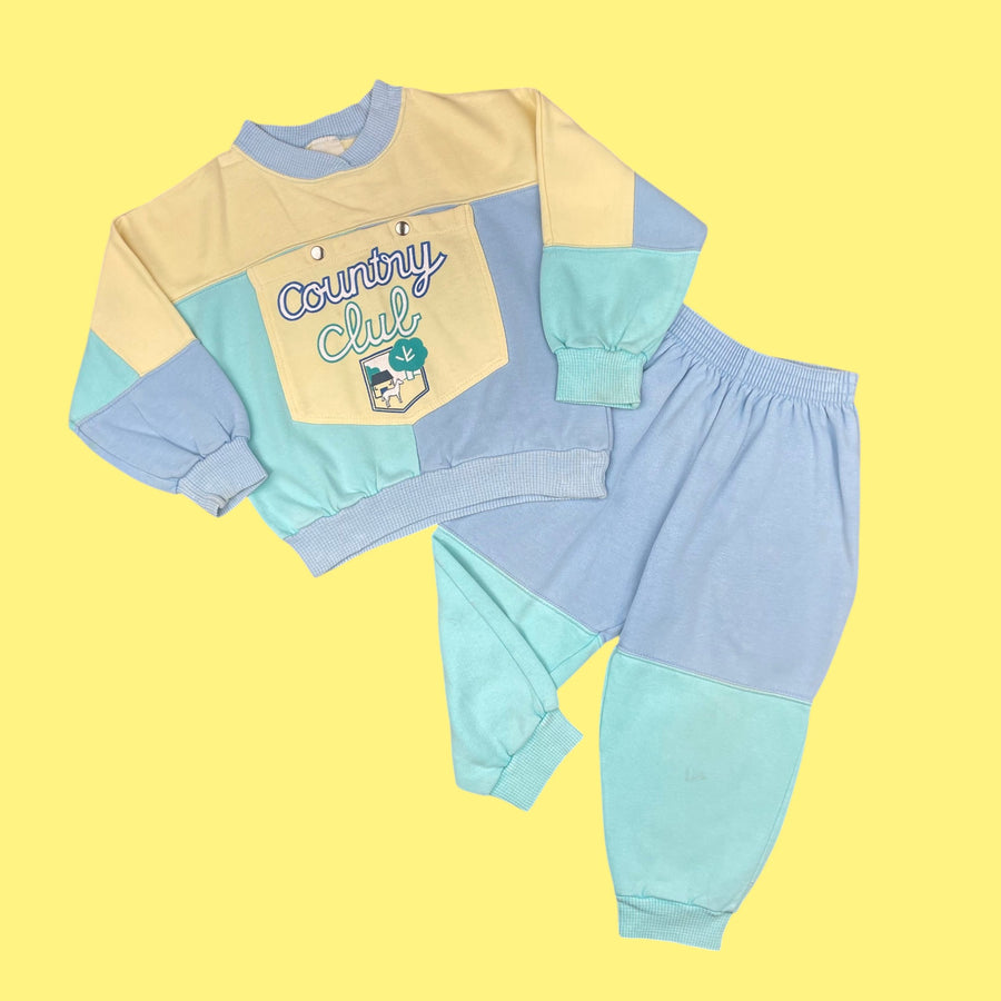 Ensemble color block vintage 3 ans