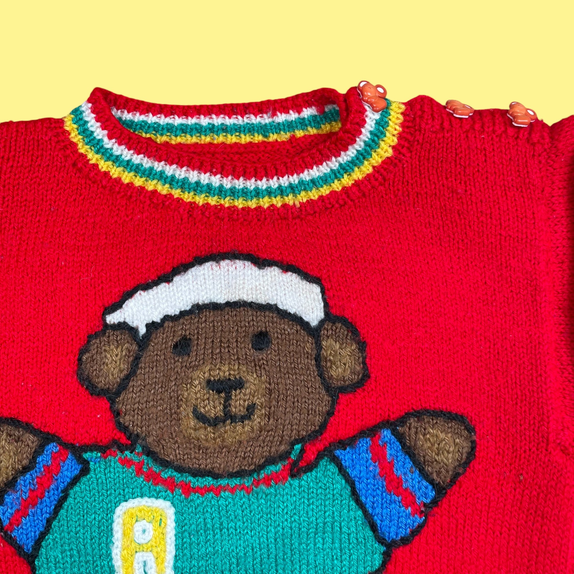 Pull fait main ourson 18 mois