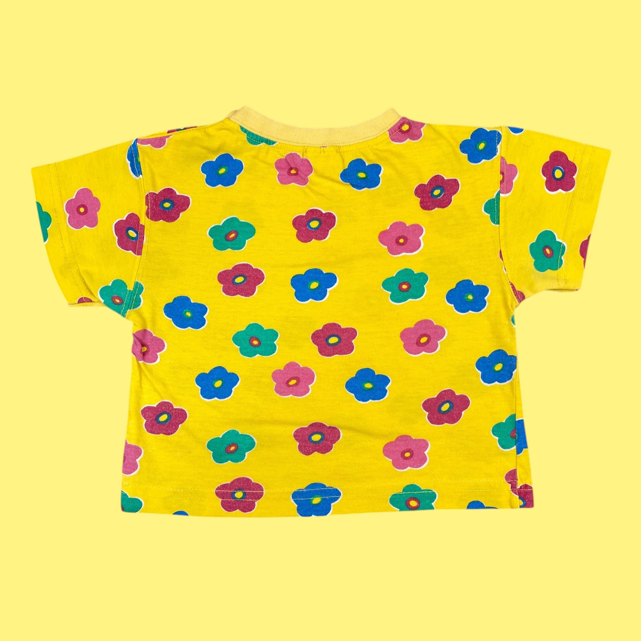 T-shirt fleurs vintage 9 mois
