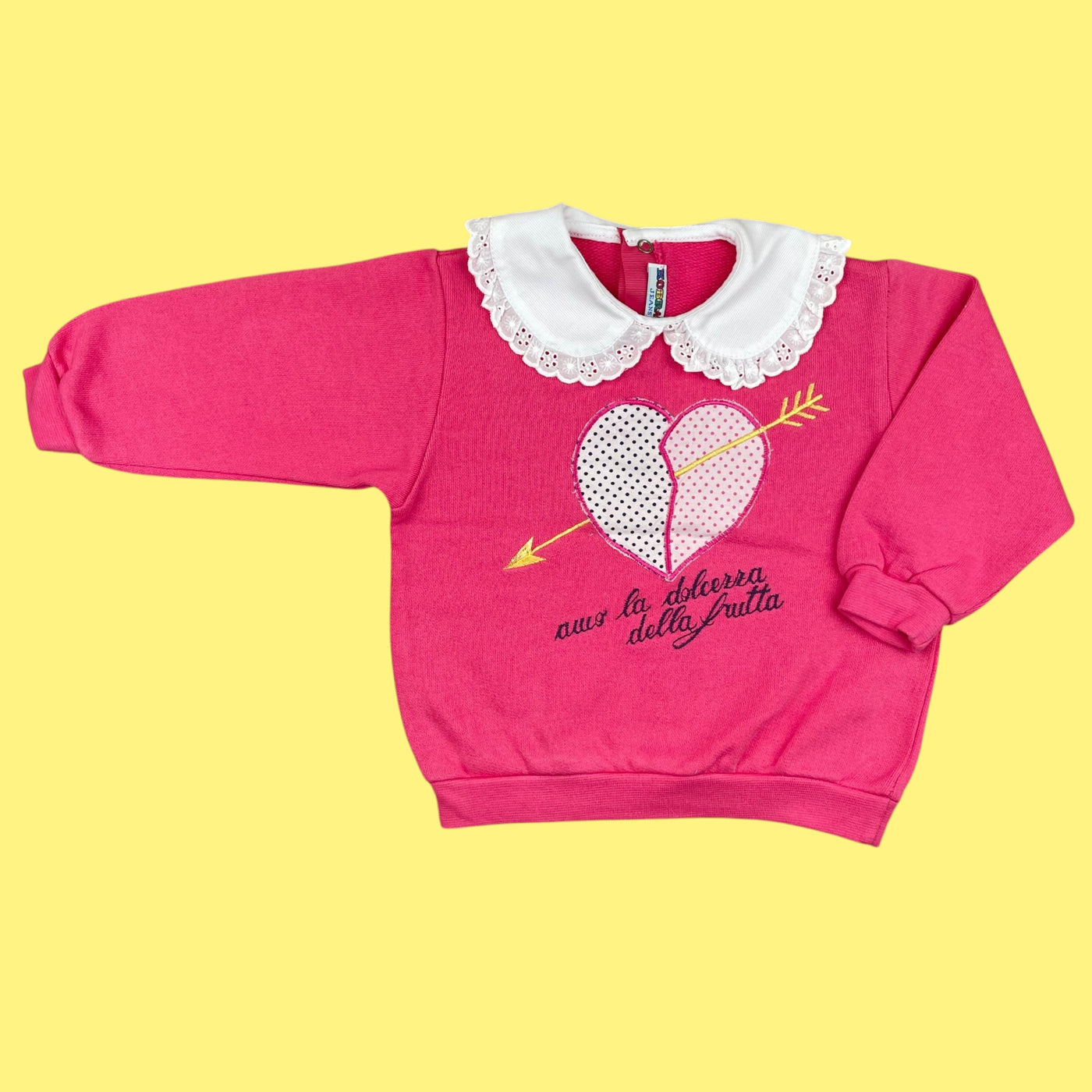 Sweat vintage col dentelle vintage 18 mois