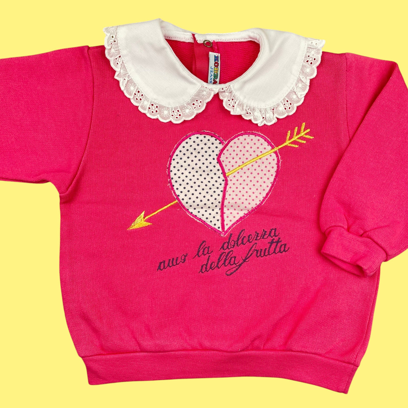 Sweat vintage col dentelle vintage 18 mois