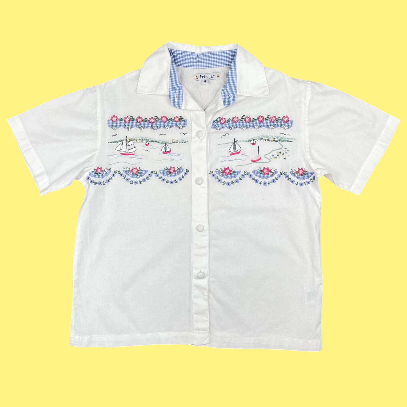 Chemisier brodé vintage 8 ans