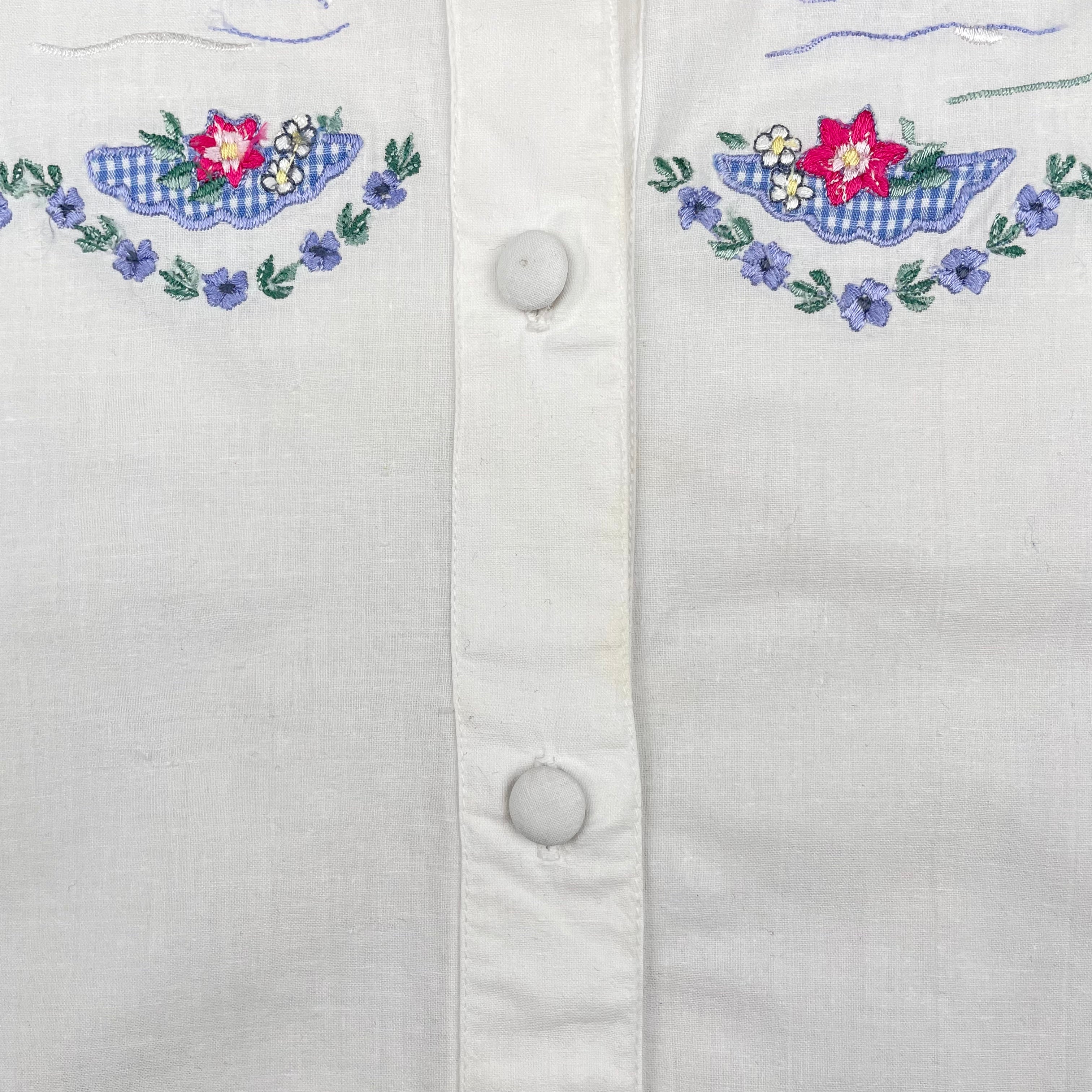 Chemisier brodé vintage 8 ans