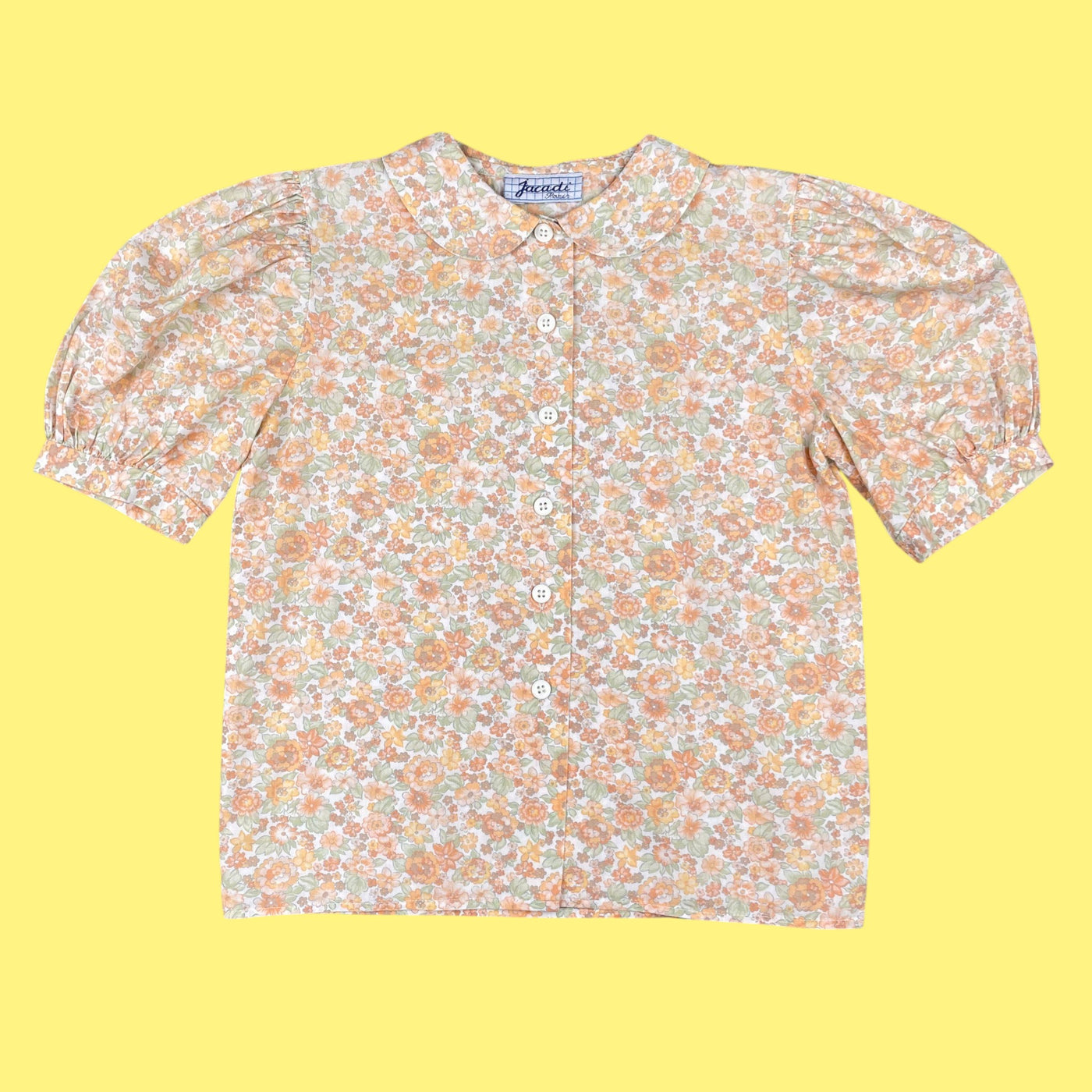 Chemisier fleuri Jacadi vintage 6 ans