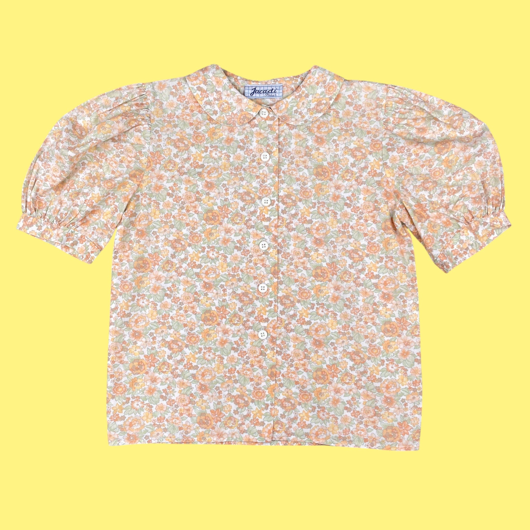 Chemisier fleuri Jacadi vintage 6 ans