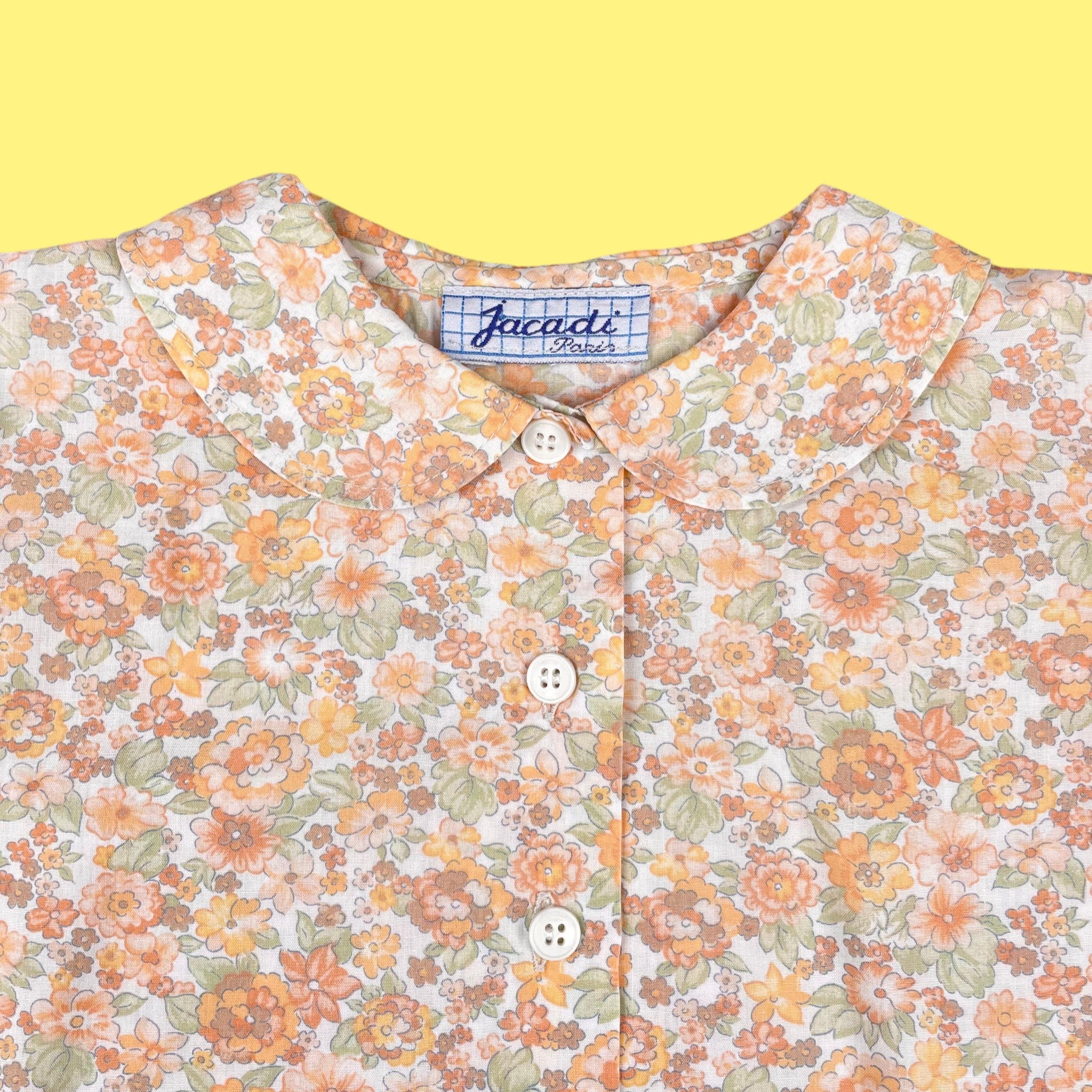 Chemisier fleuri Jacadi vintage 6 ans