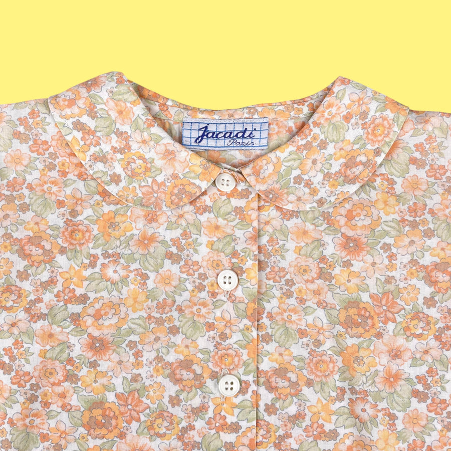 Chemisier fleuri Jacadi vintage 6 ans