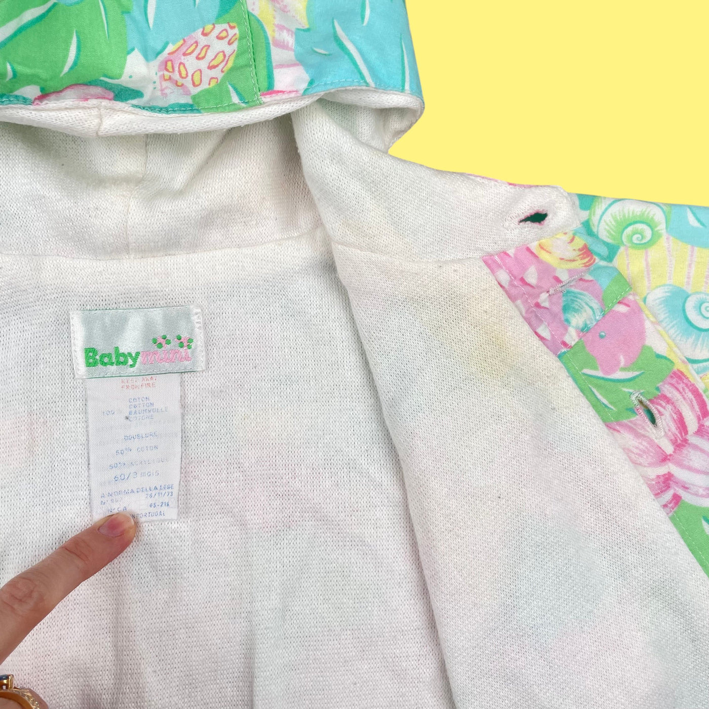 Manteau coquillages vintage 3 mois