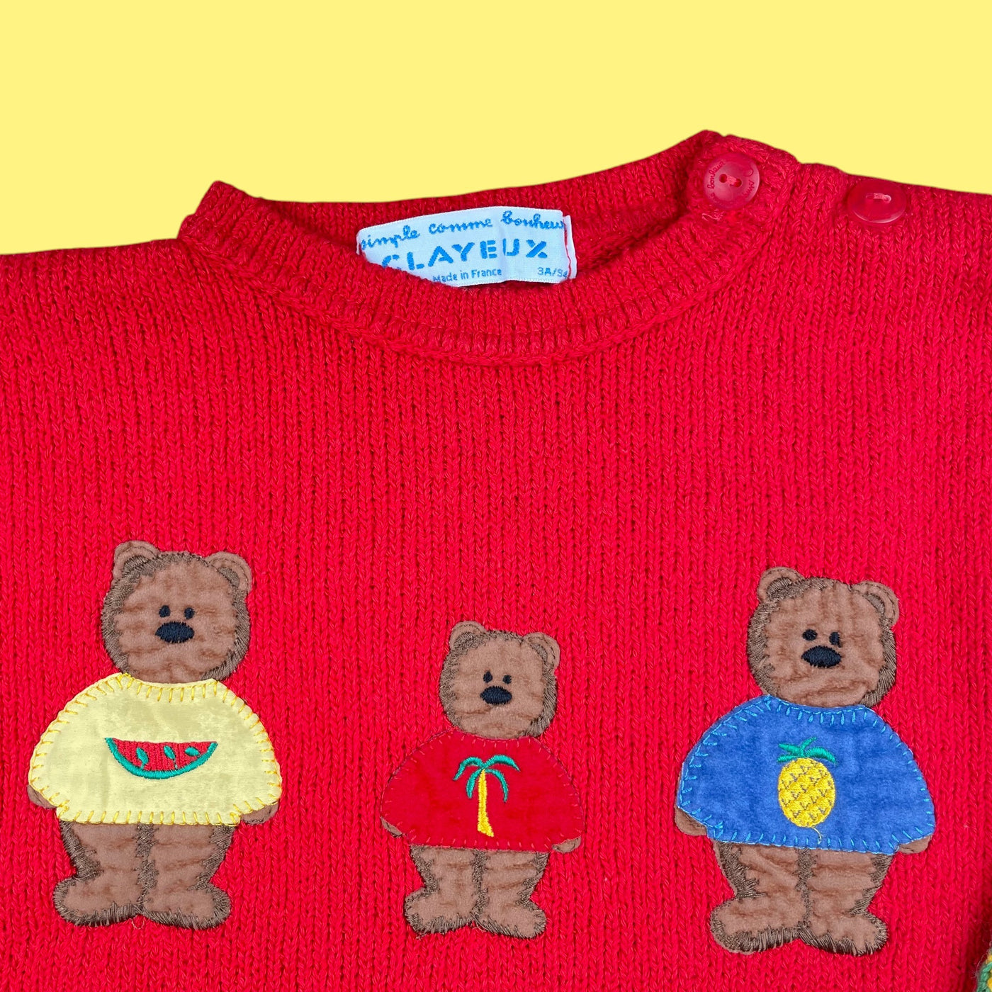 Pull ours vintage 3 ans