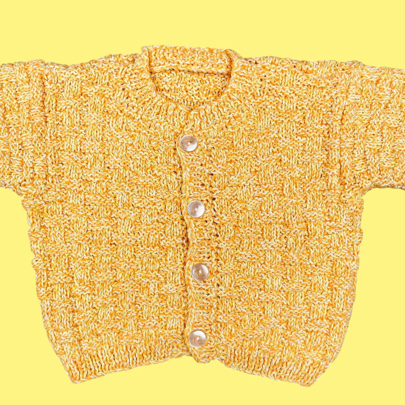 Gilet fait main coton 3 et 6 mois