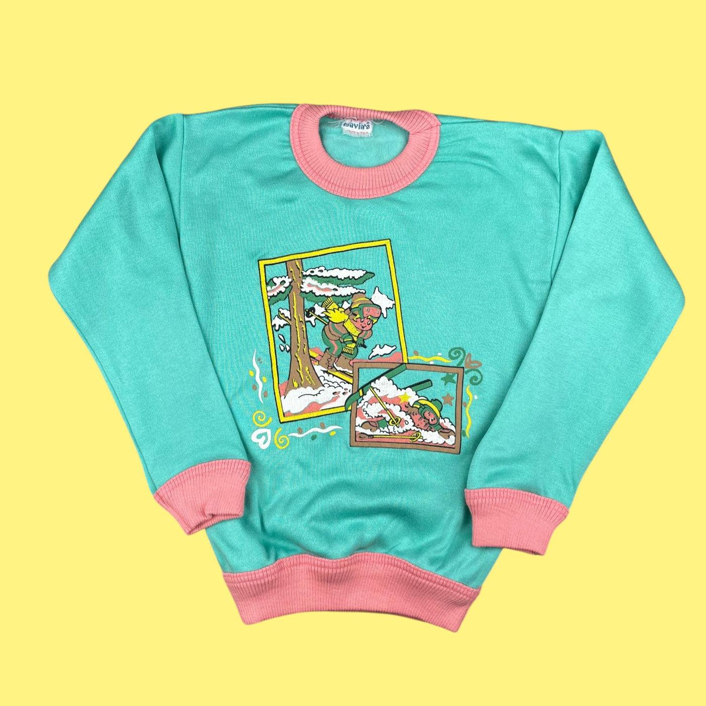 Sweat vintage neuf pastel 7 ans