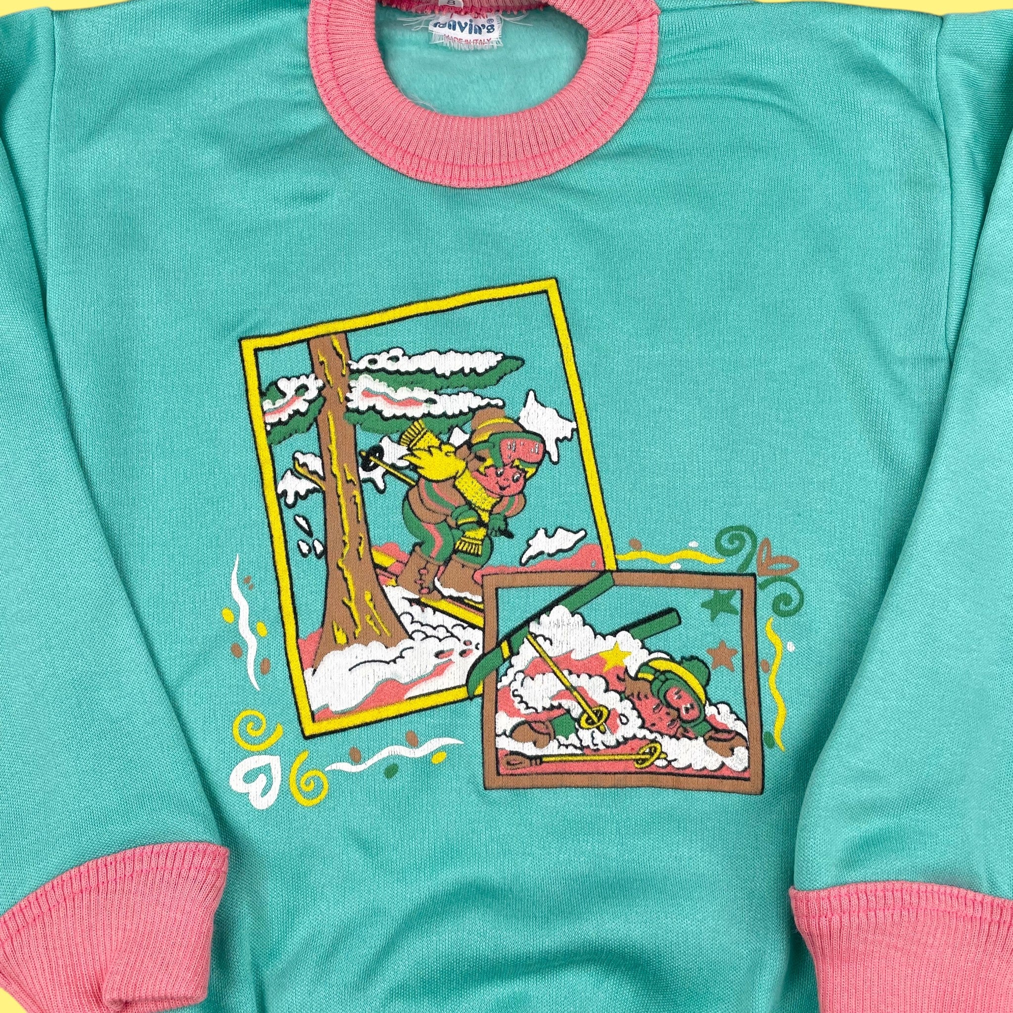 Sweat vintage neuf pastel 7 ans