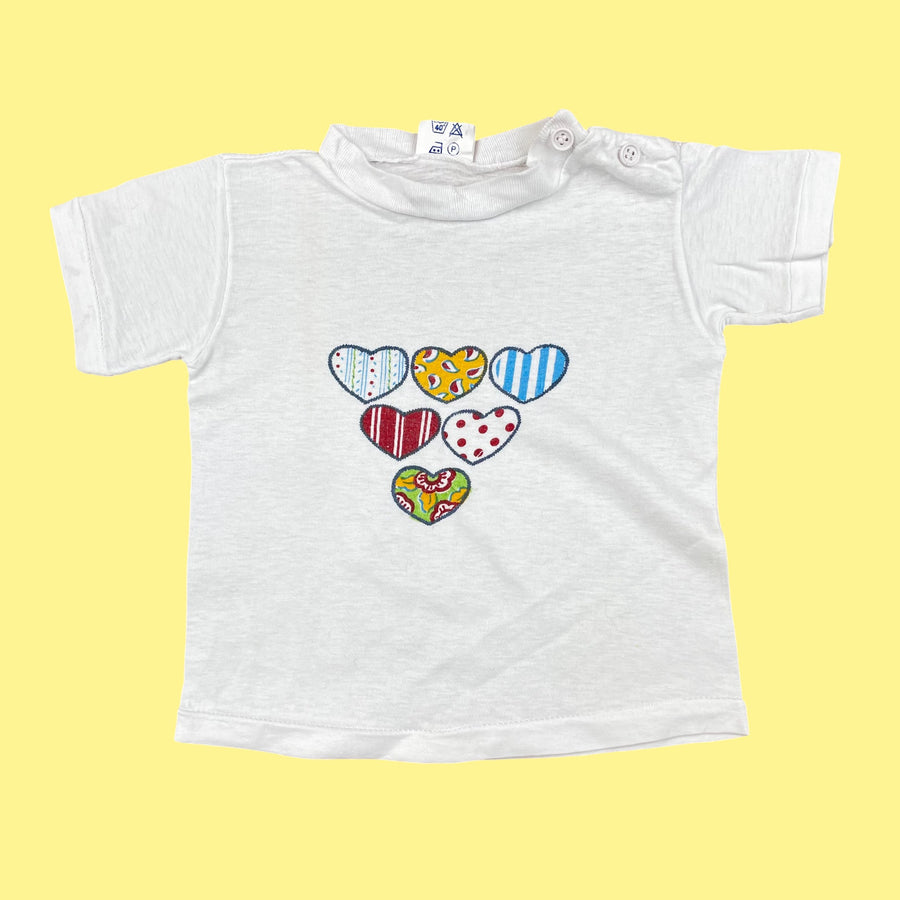 T-shirt coeurs 12 mois