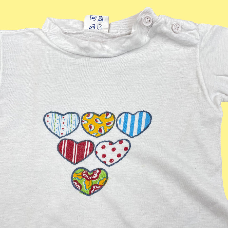 T-shirt coeurs 12 mois