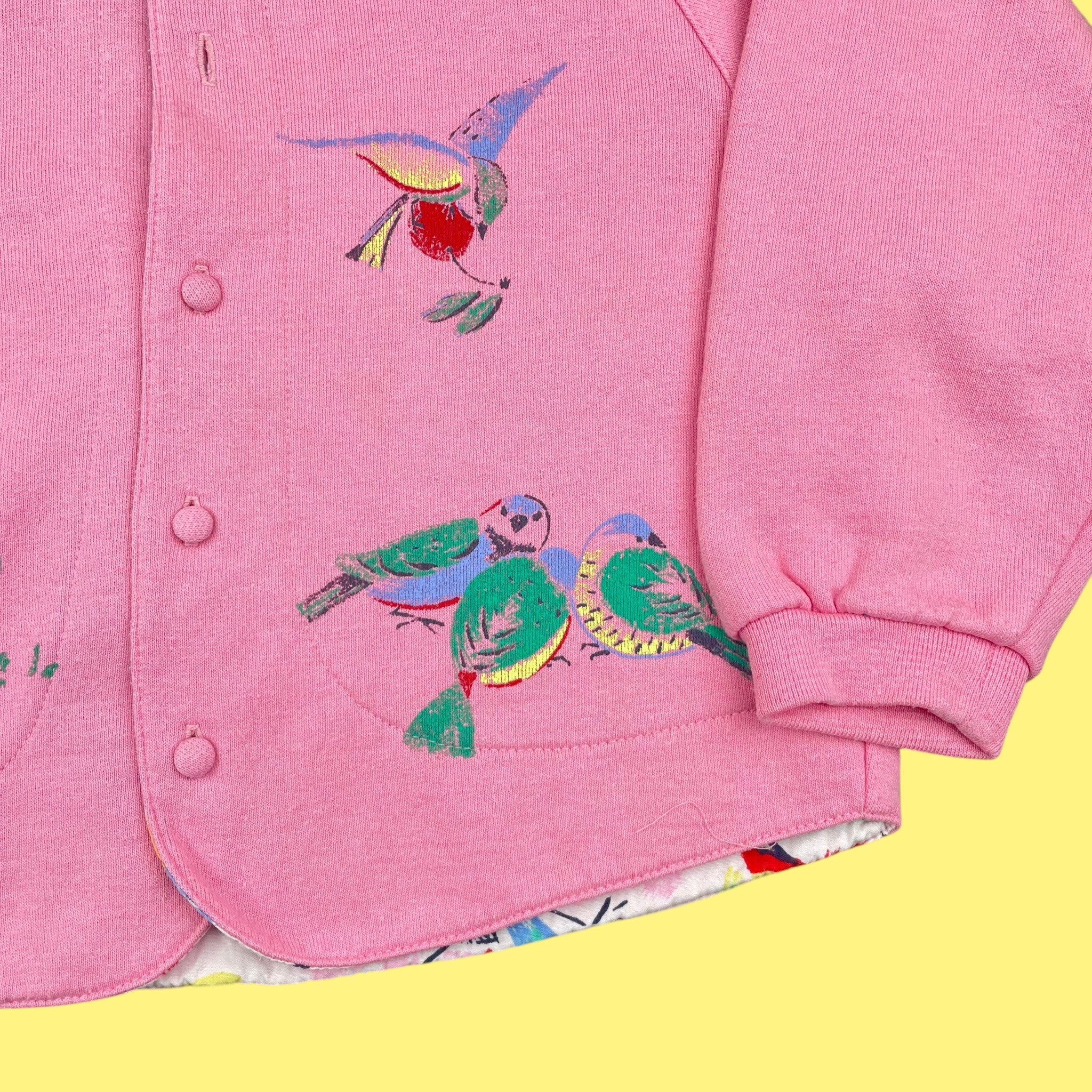 Gilet vintage oiseaux 5 ans
