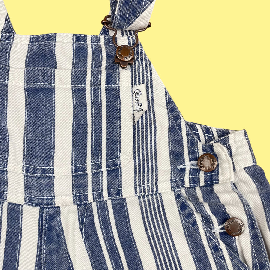 Salopette vintage rayures 2 ans