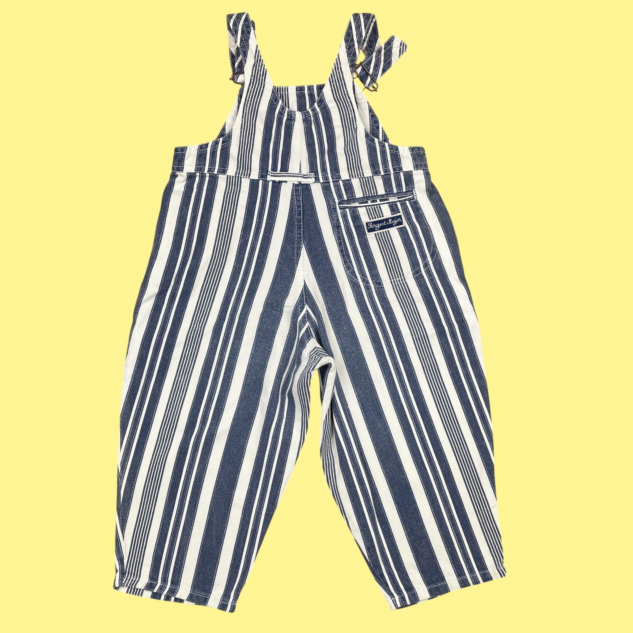 Salopette vintage rayures 2 ans