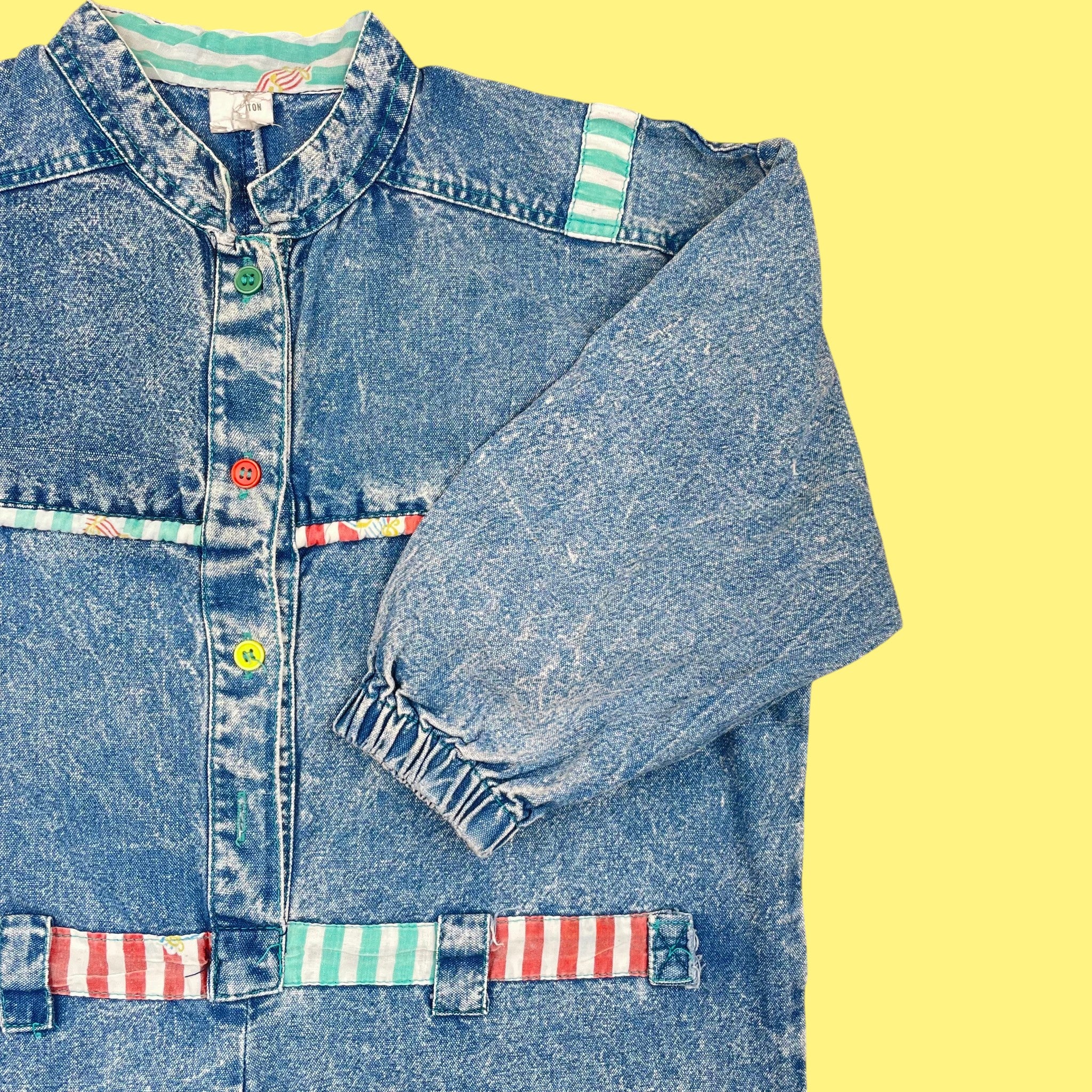 Combinaison acid jean vintage 2 ans