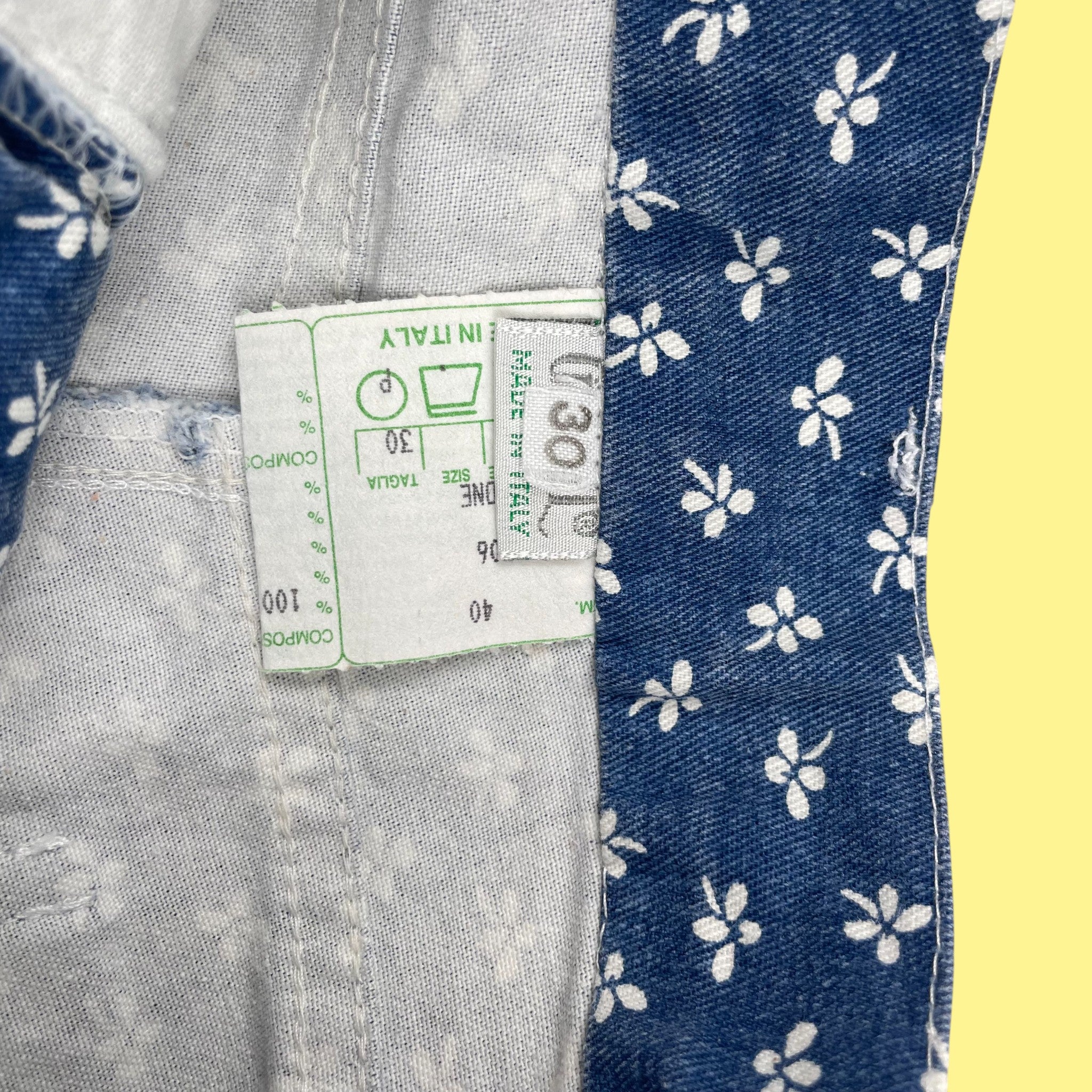 Pantalon vintage fleurettes 7-8 ans