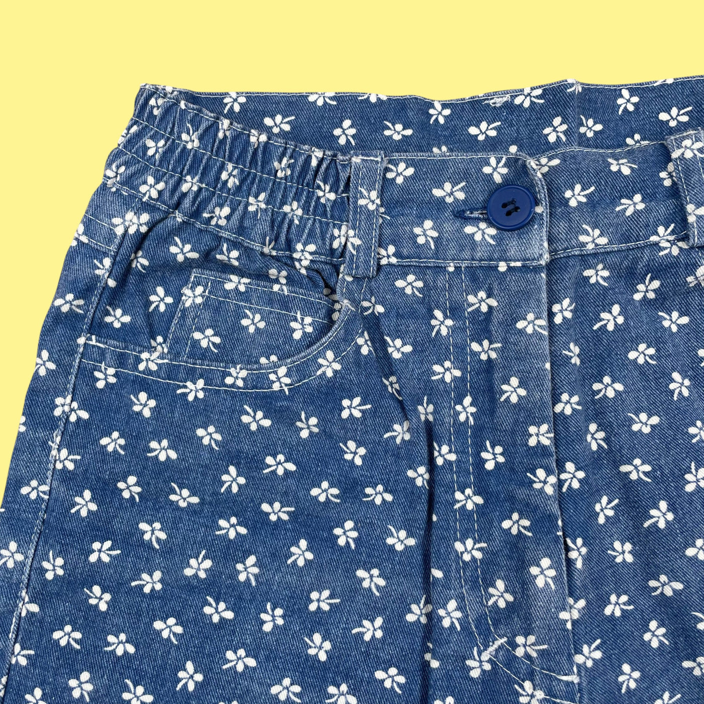 Pantalon vintage fleurettes 7-8 ans