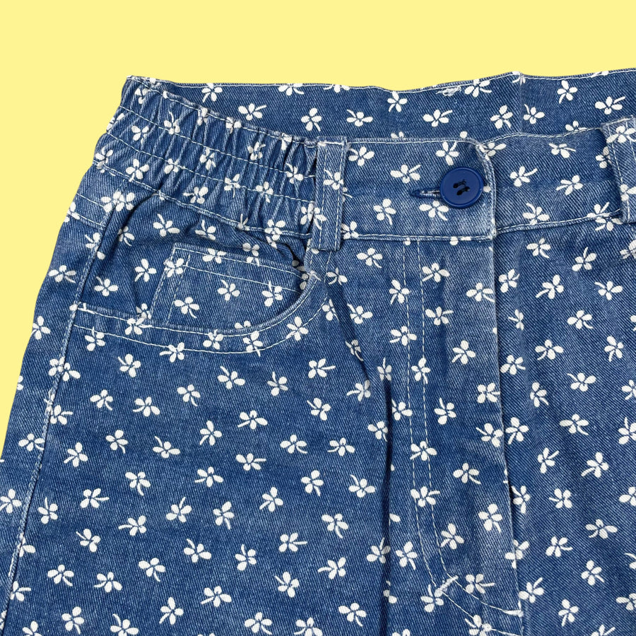Pantalon vintage fleurettes 7-8 ans