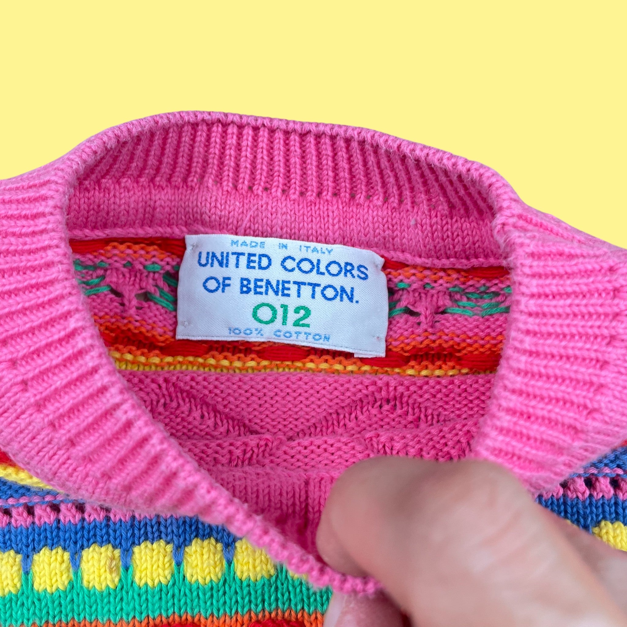 Pull vintage Benetton 18-24 mois