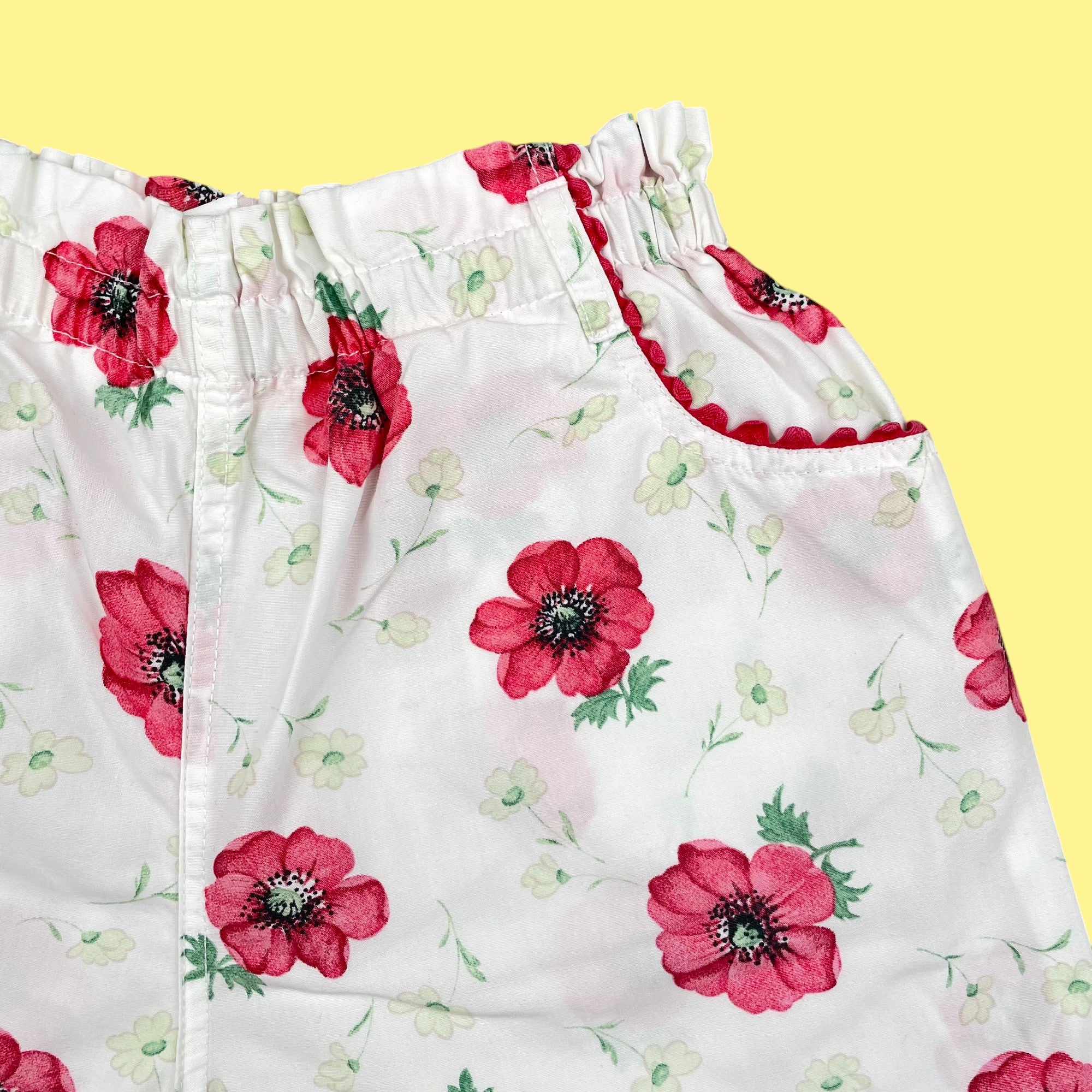 Short coquelicot 6 ans