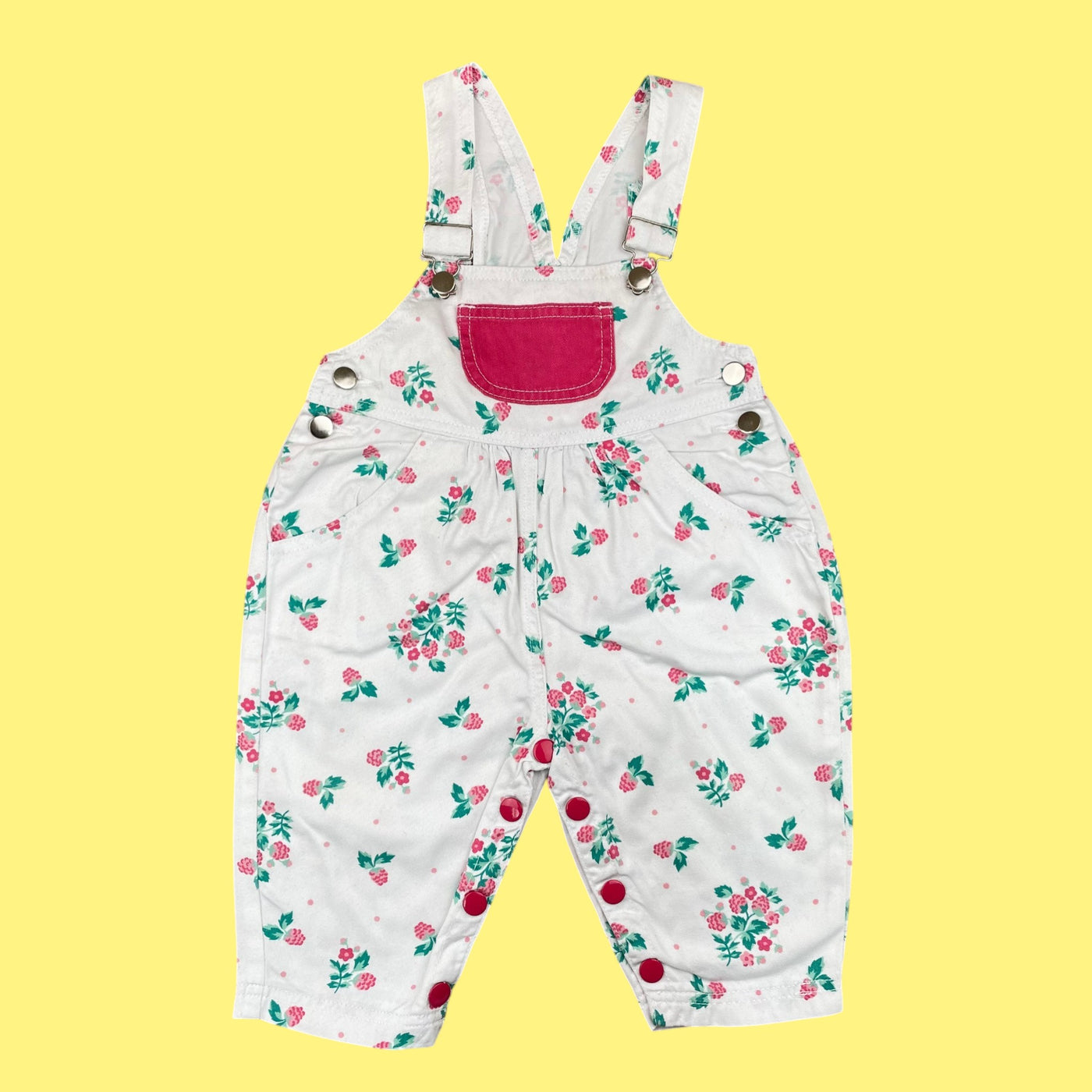 Salopette fleurie vintage 12 mois