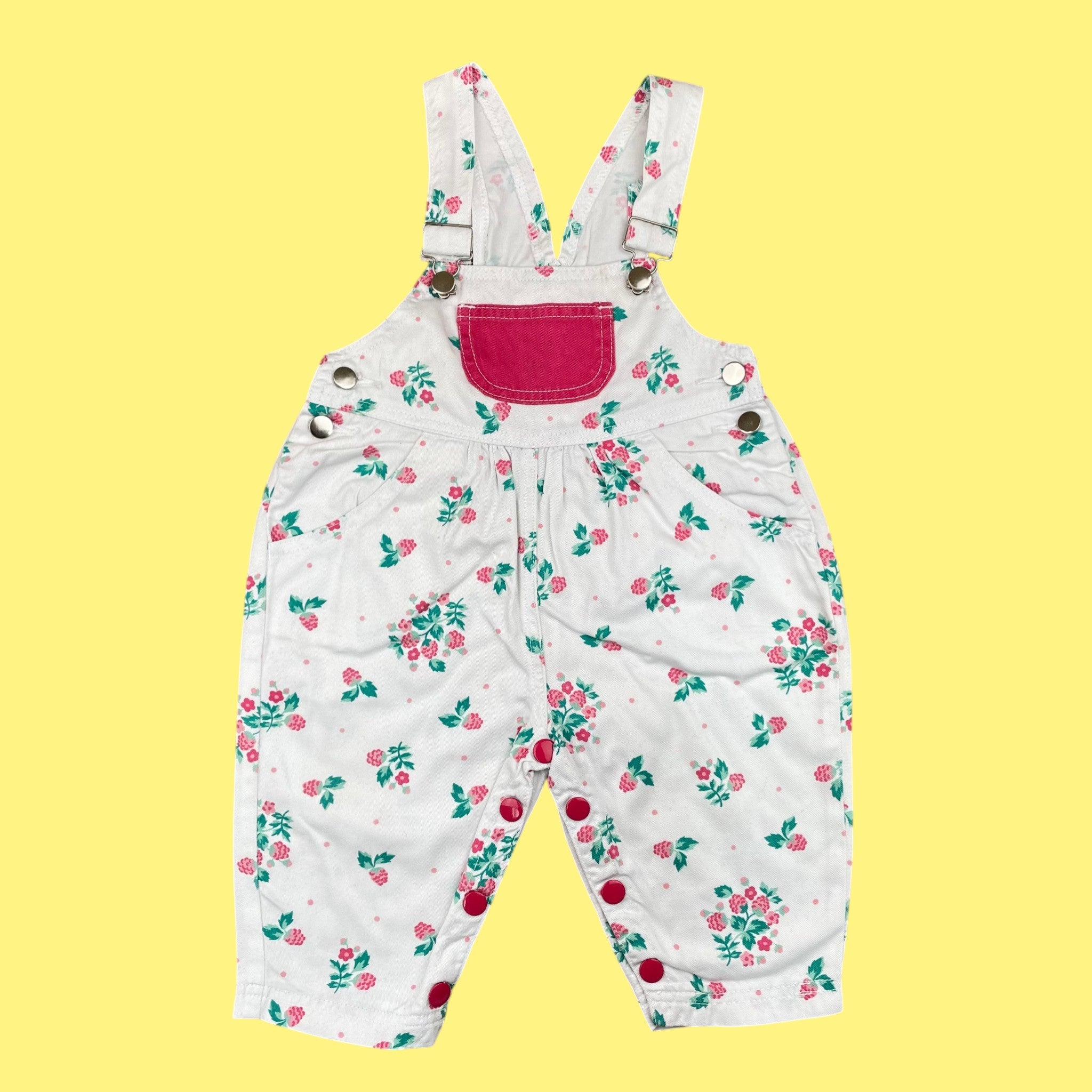 Salopette fleurie vintage 12 mois