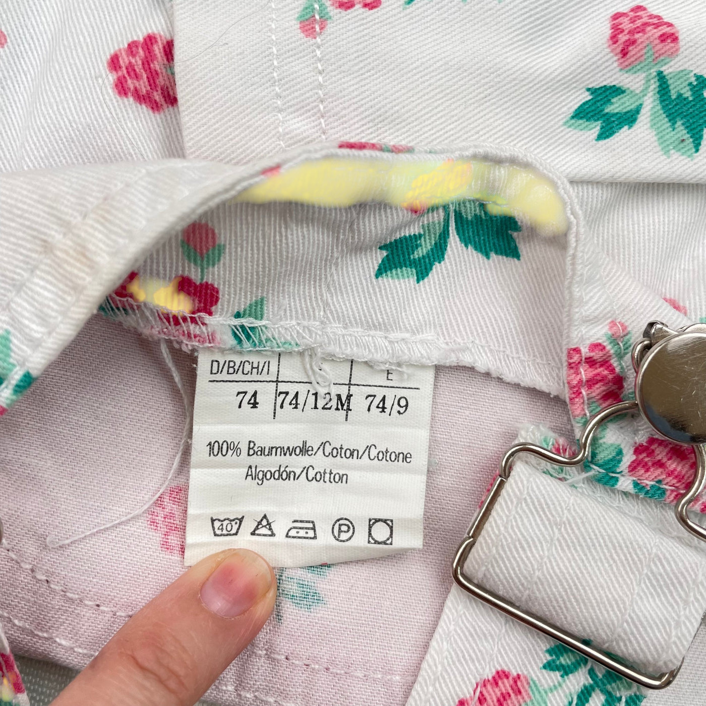 Salopette fleurie vintage 12 mois