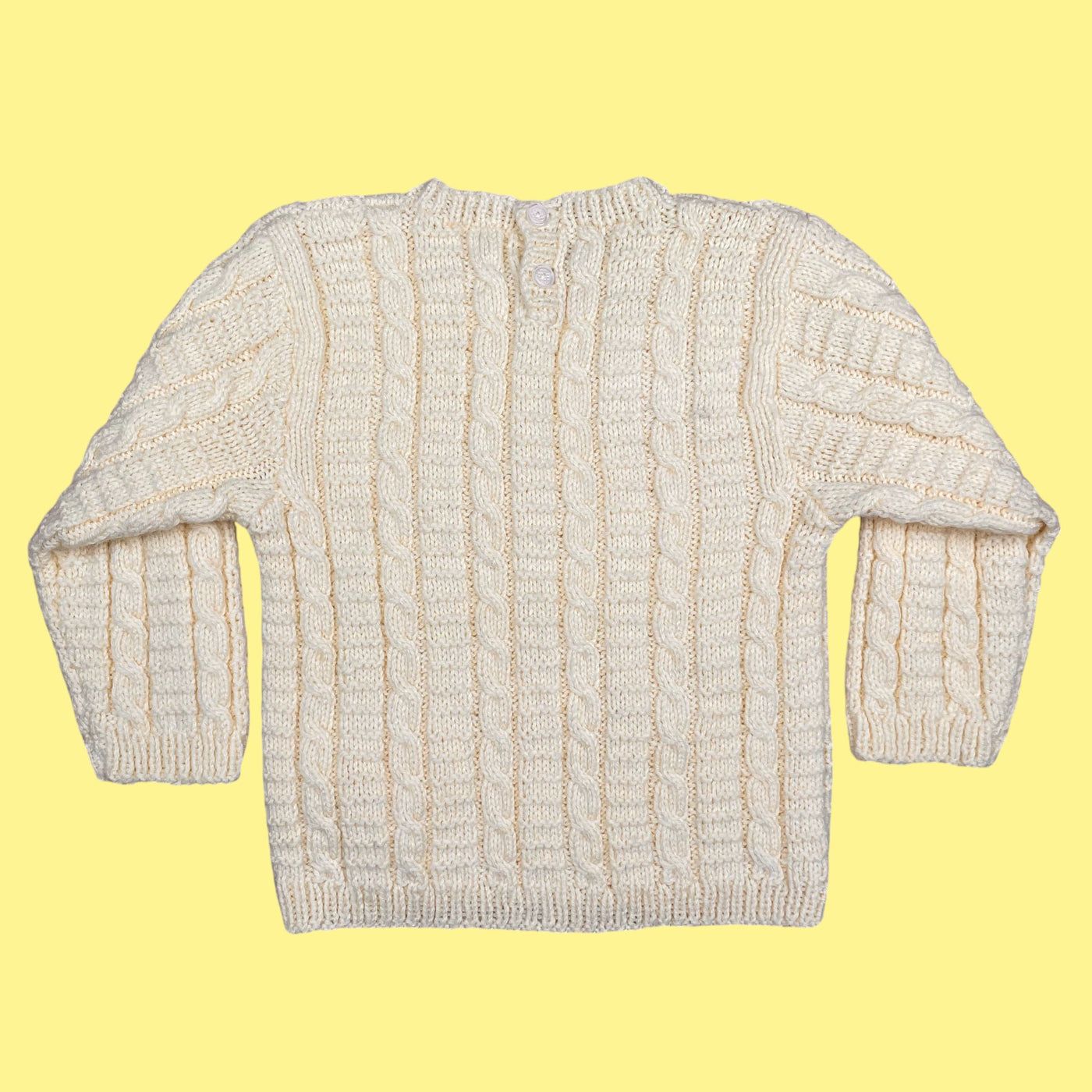 Pull fait main upcyclé coeurs 2 ans
