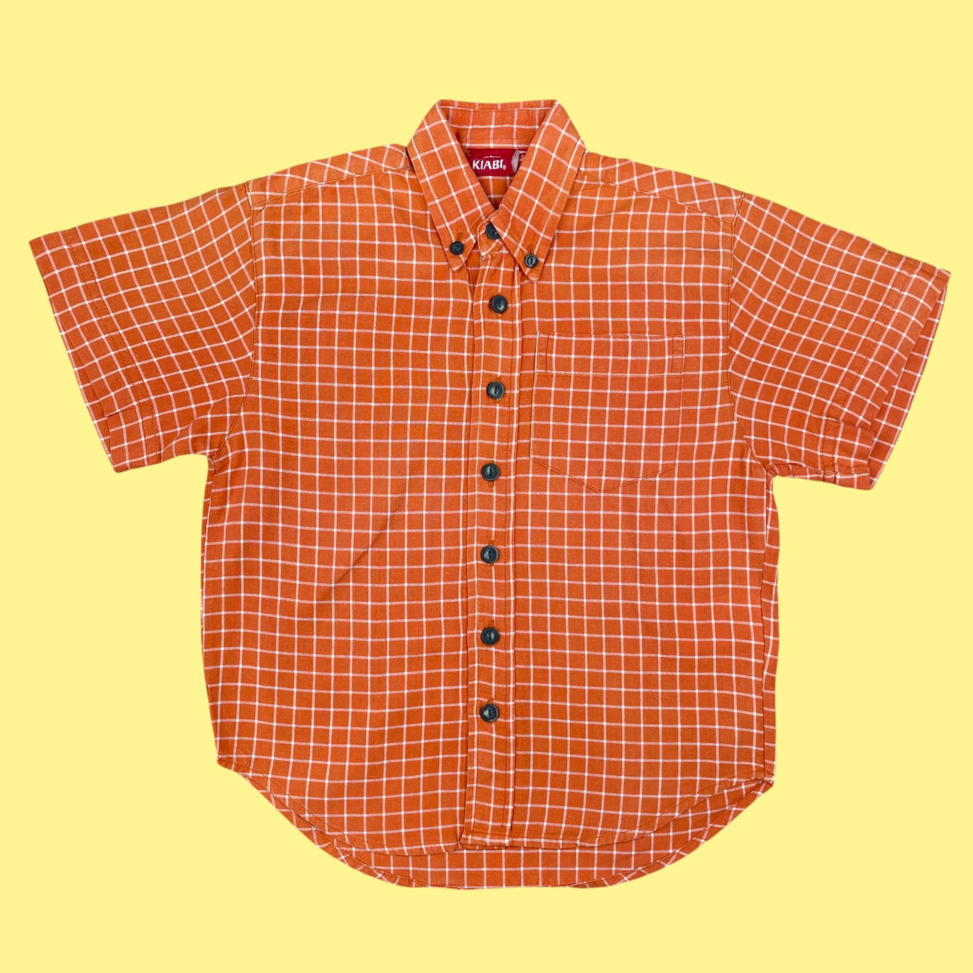 Chemisette carreaux orange 5 ans