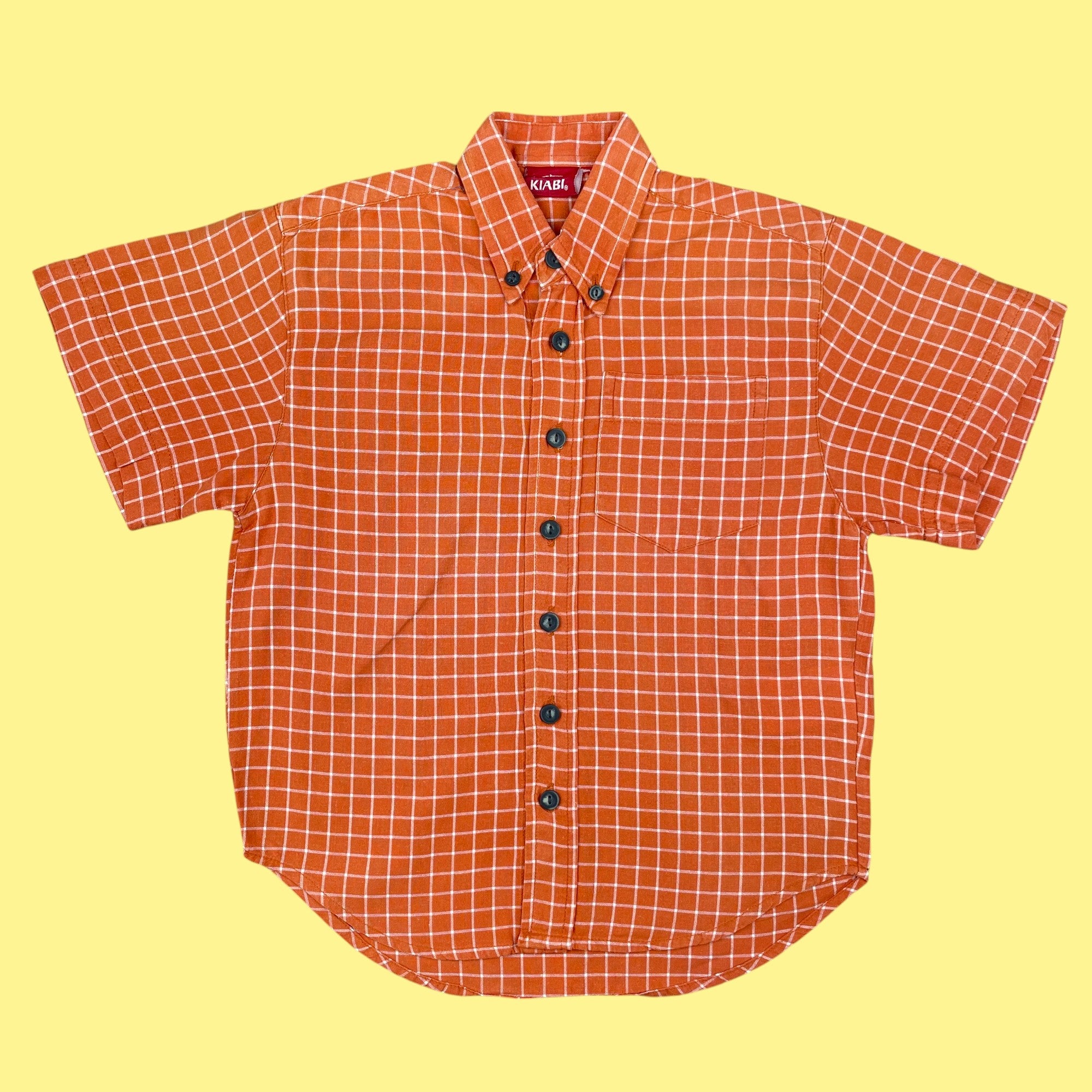 Chemisette carreaux orange 5 ans