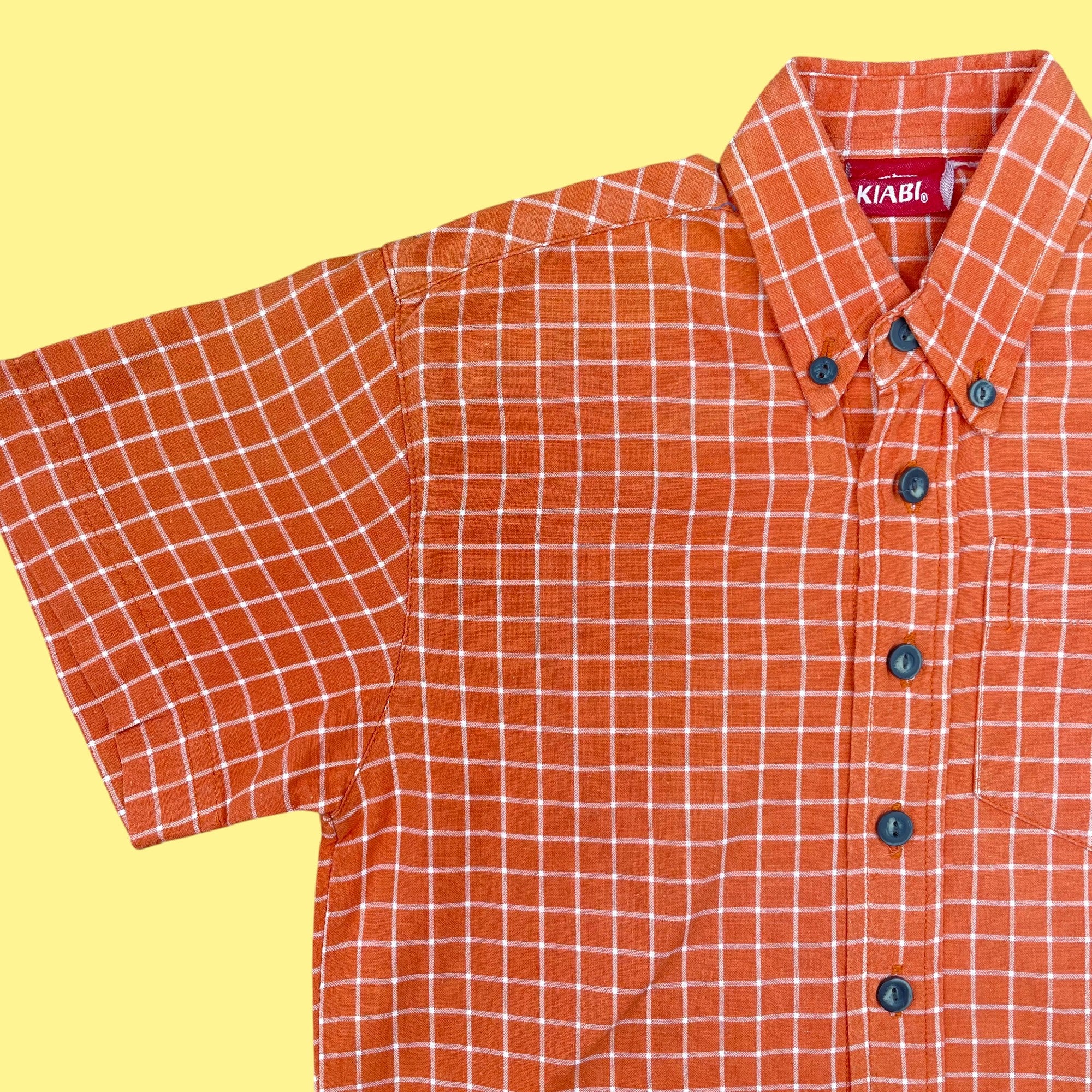 Chemisette carreaux orange 5 ans