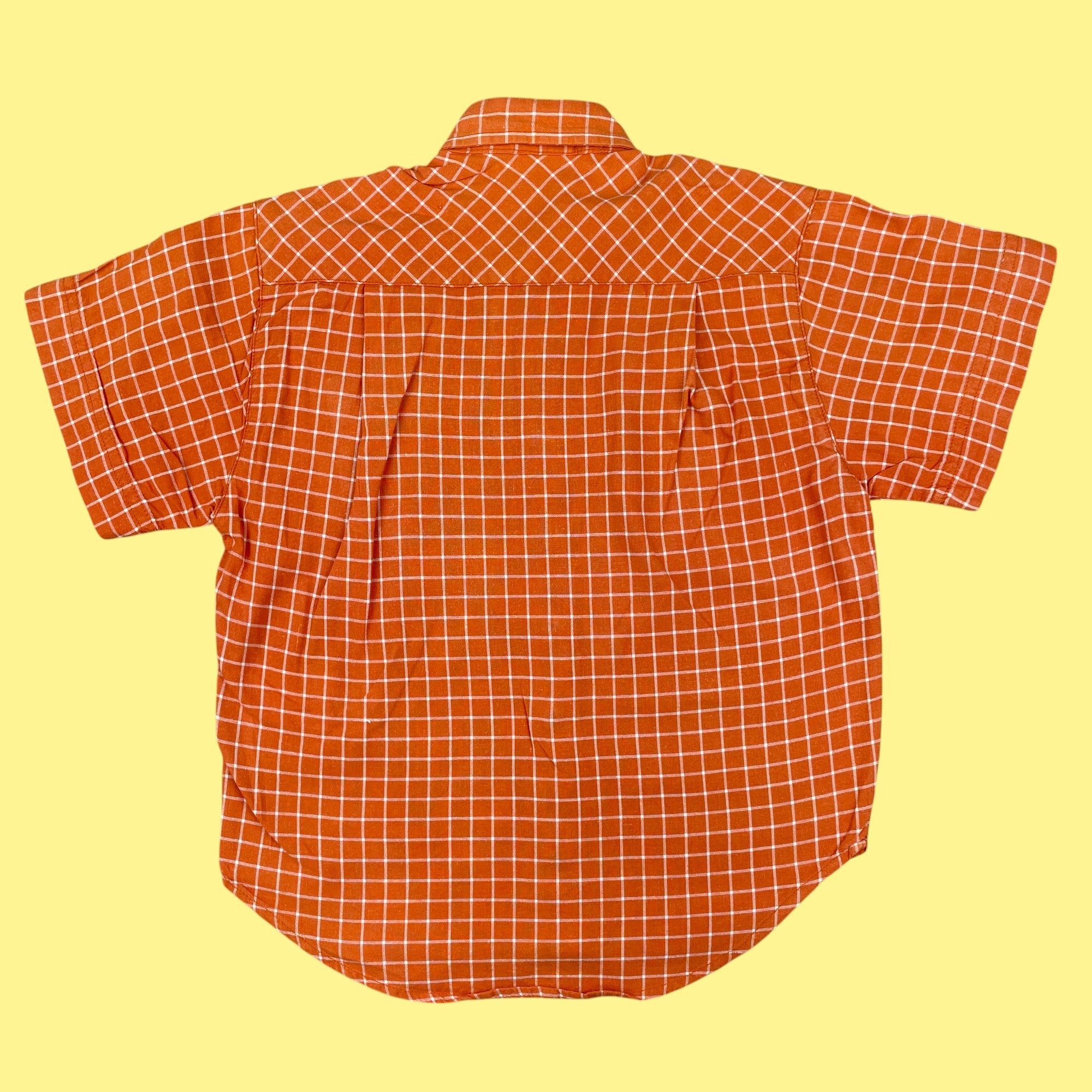 Chemisette carreaux orange 5 ans