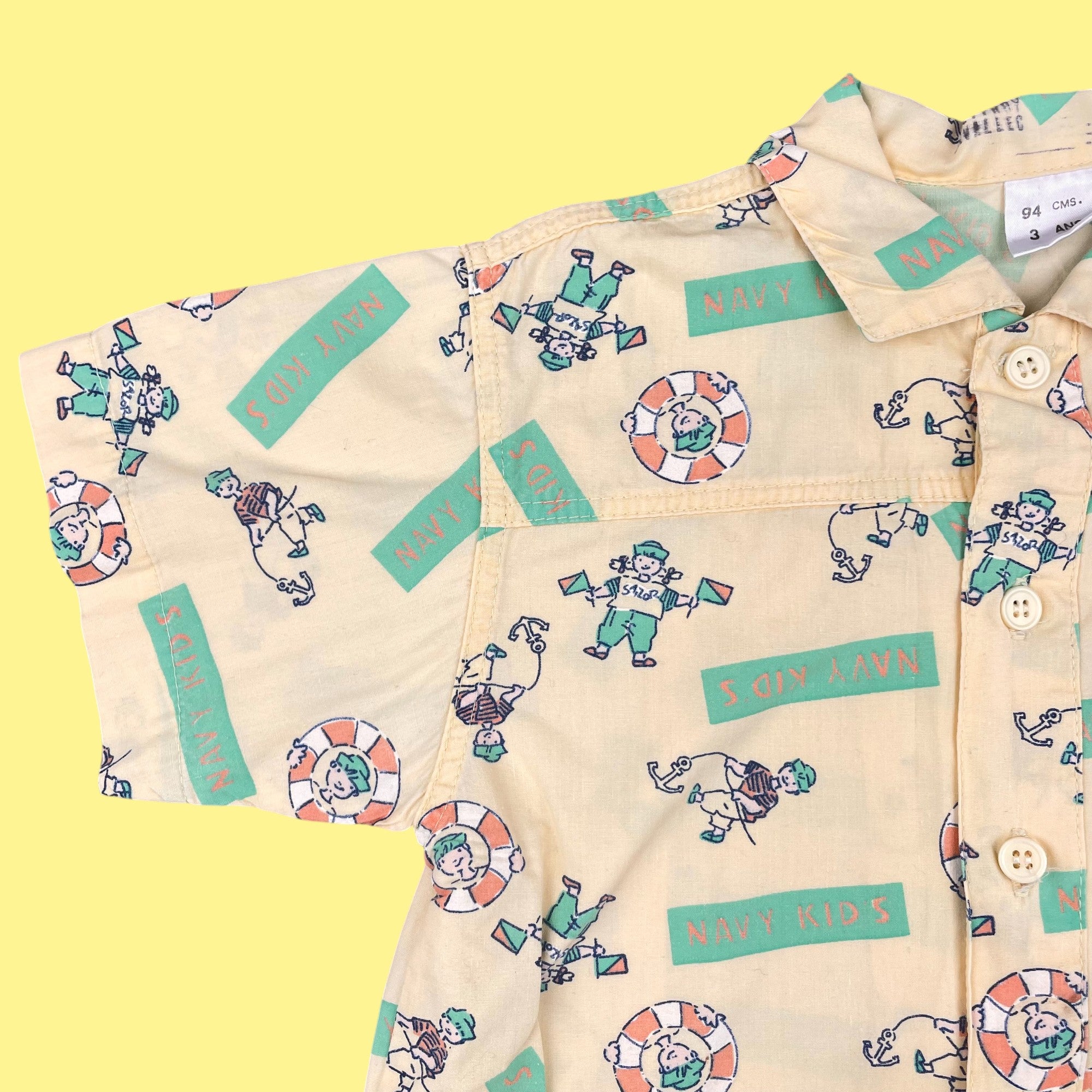 Chemise jaune vintage 4 ans