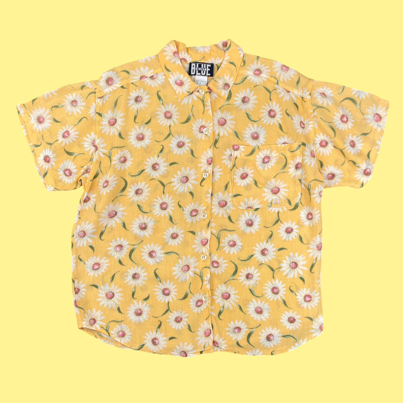 Chemise fleur jaune 7-8 ans