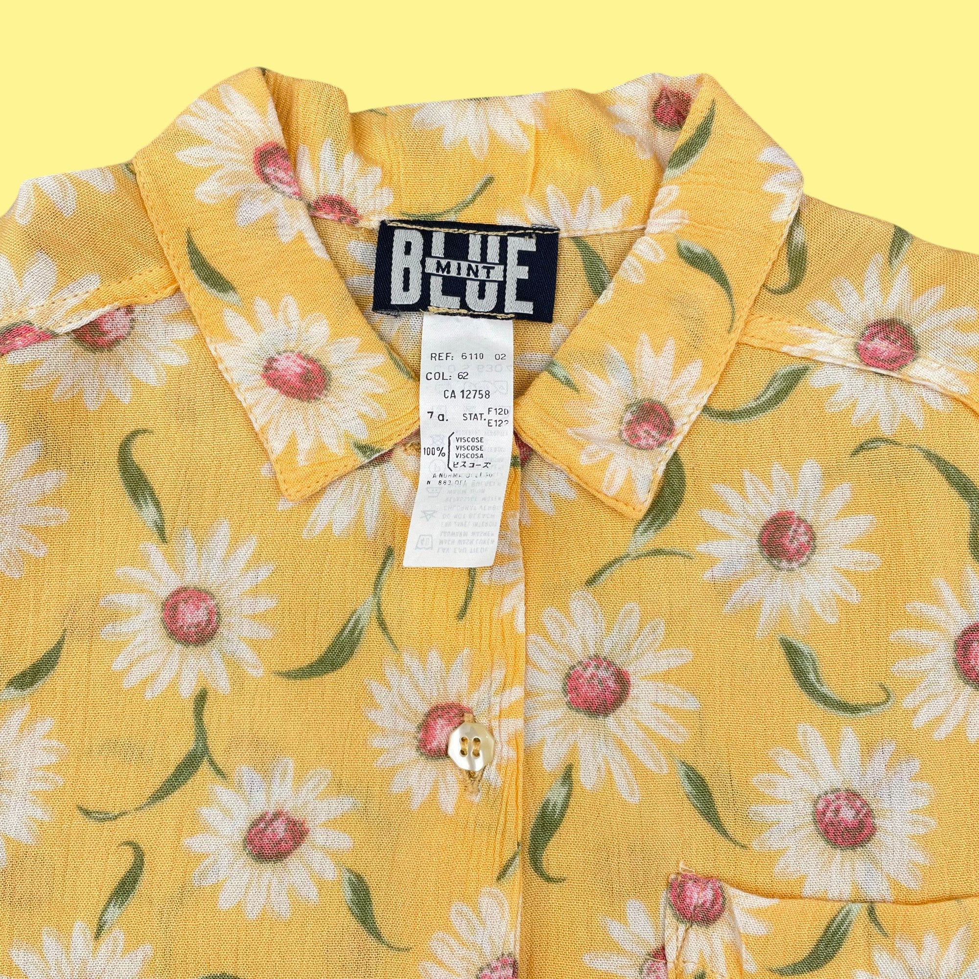 Chemise fleur jaune 7-8 ans