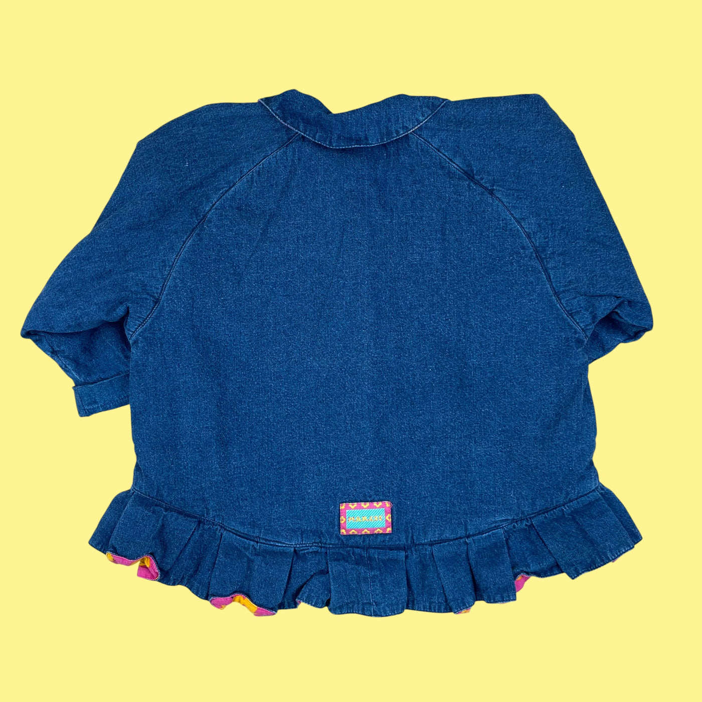 Blouson jean vintage fleurs 3 ans