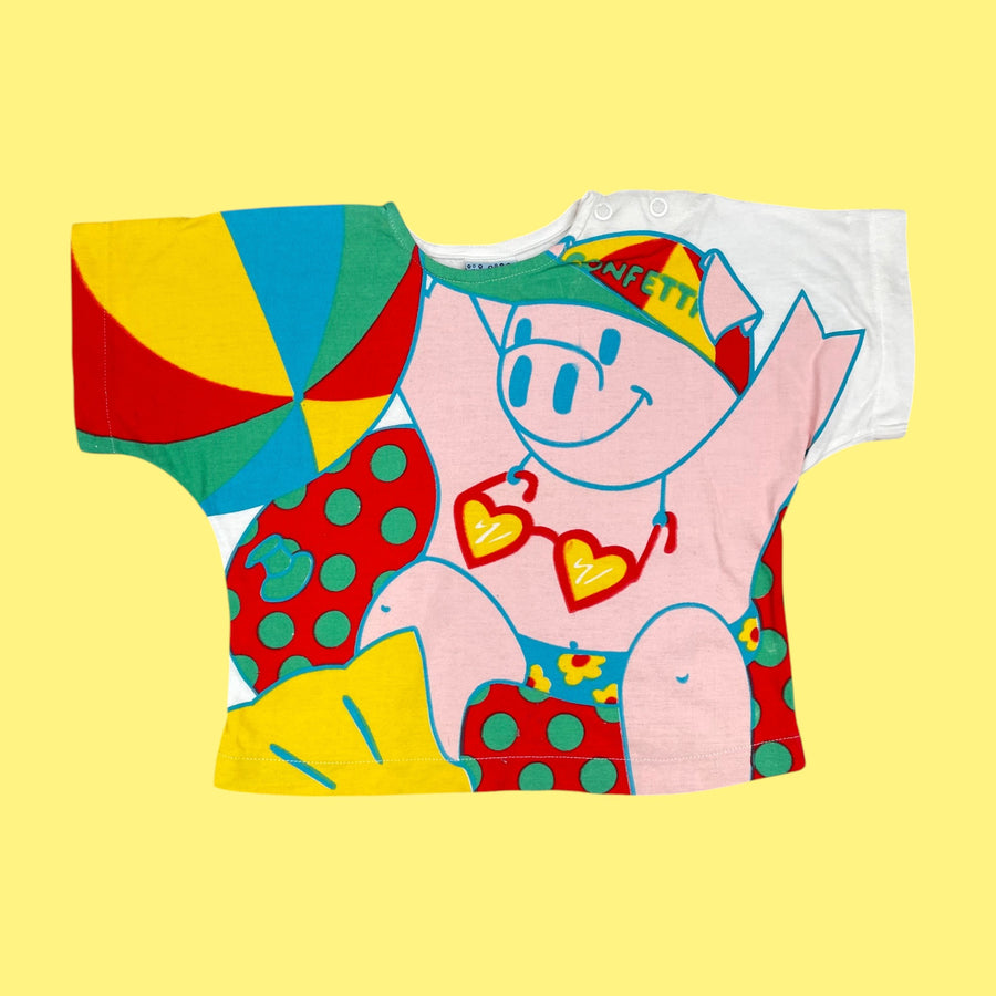 T-shirt cochon vintage 3 ans