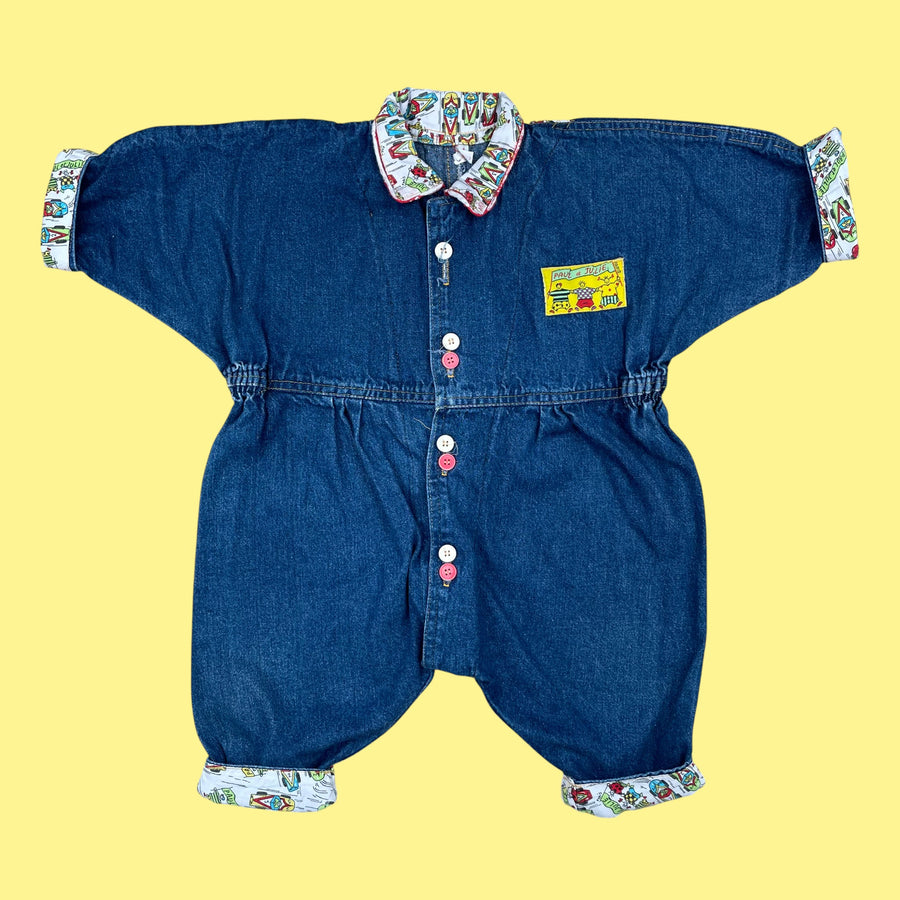 Combinaison jean vintage 3-6 mois