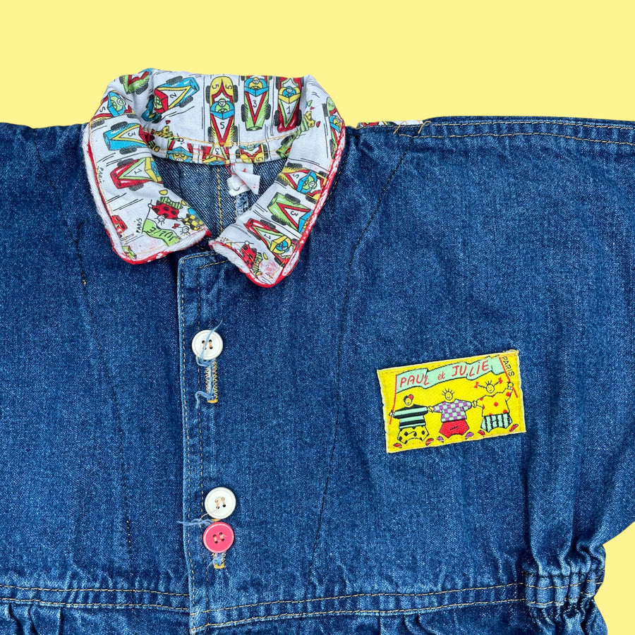 Combinaison jean vintage 3-6 mois